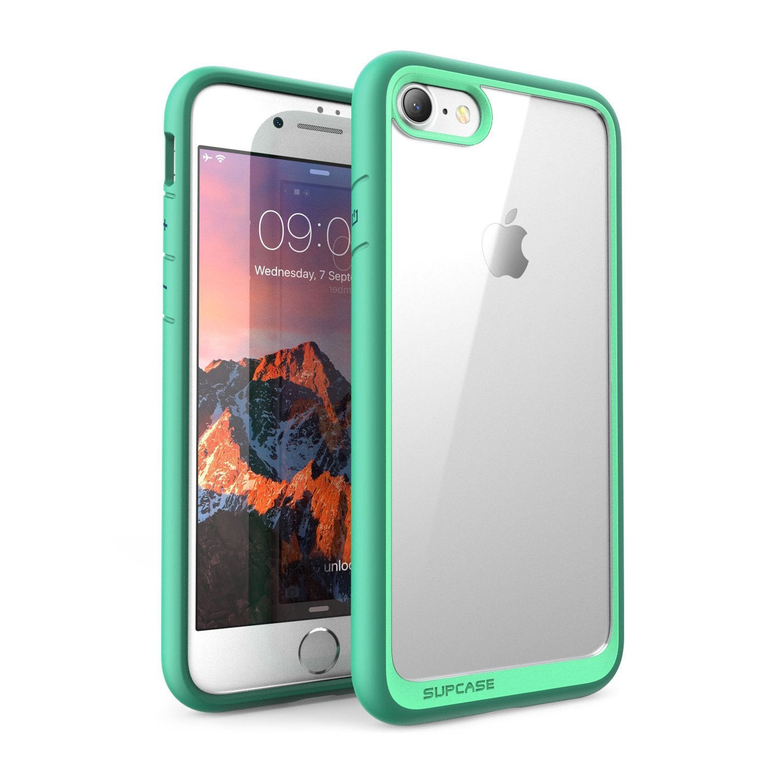 iPhone 7 Case, SUPCASE Unicorn Beetle Series Protective Cover - Slim Fit Shockproof Hybrid Case with Built-in Screen Protector (Green) - Perfect for Outdoor Activities, Sports & Daily Use
