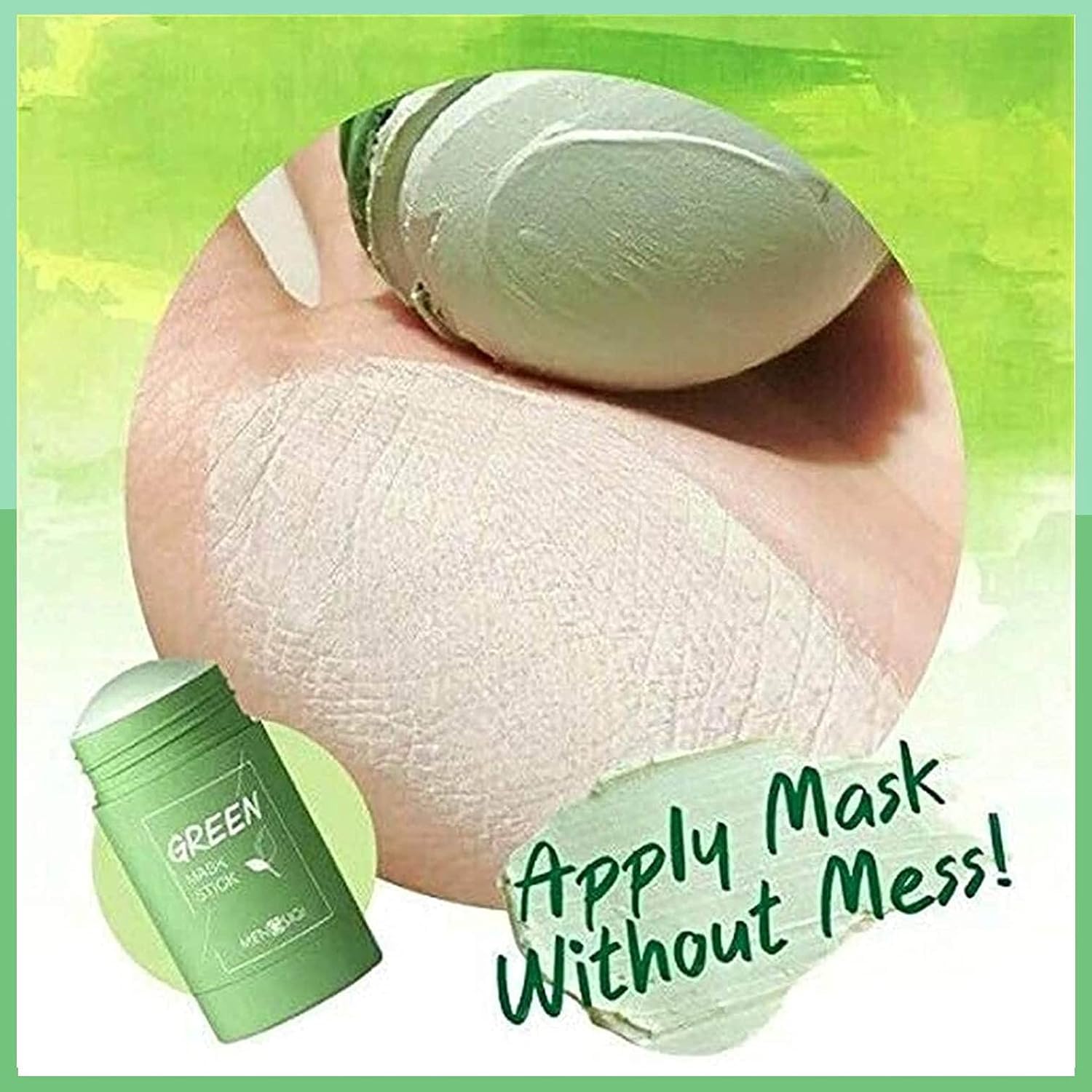 BSBDA Green Tea Cleansing Mask Stick - Deep Pore Cleanse for Blackheads & Whiteheads | Oil Control & Anti-Acne Treatment | Face Mask Stick for Men & Women | Perfect for Travel & Daily Skincare Routine