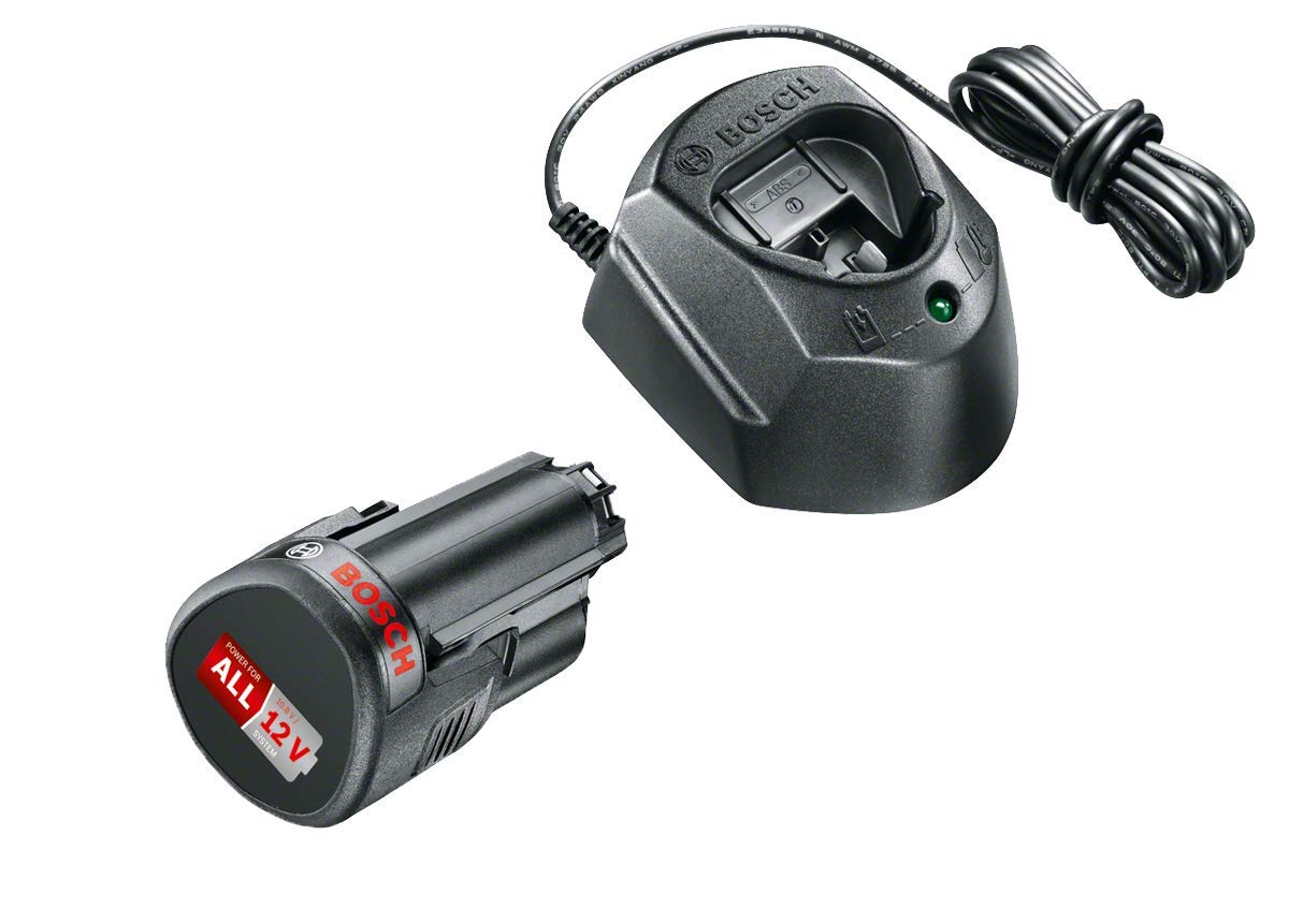 Bosch 12V Max Lithium-Ion Battery and Charger Kit - Power Tools Battery Pack for Drills, Saws & More - Includes Fast Charger & Durable Battery - Perfect for DIY Projects & Professional Use