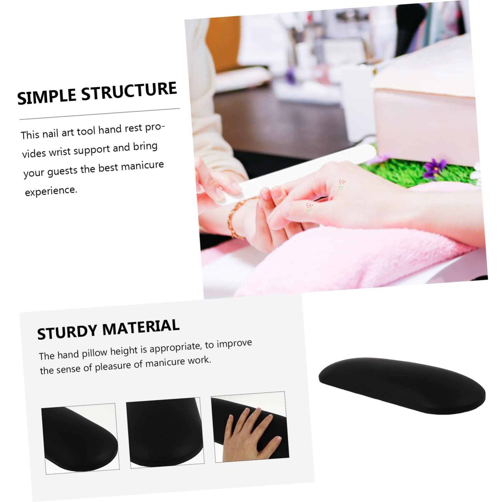 Minkissy Soft Nail Art Hand Rest Cushion - Ergonomic Manicure Hand Pillow for Gel Polish & Acrylic Nail Application - Perfect for Nail Salons & Home DIY Nail Care