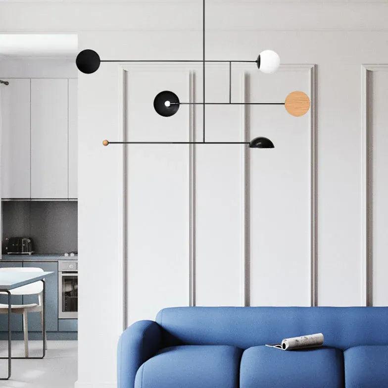 Modern Multi-Head Pendant Light for Living Room - Adjustable LED Chandelier with Creative Design - Perfect for Dining Room, Bedroom, and Home Decor Lighting