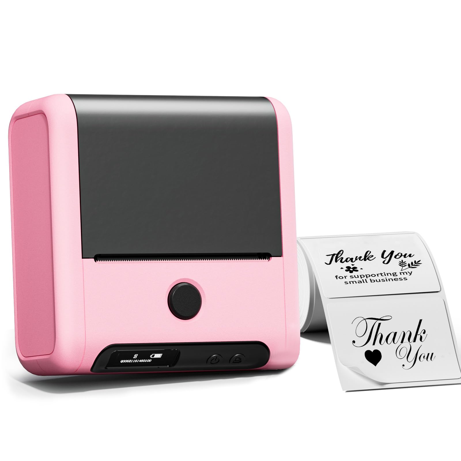 Memoking M200 Bluetooth Label Maker Machine with Tape - Portable Sticker Printer for Small Business, Address Labels, Logo Printing, Mailing & Office Organization | Compatible with Phones & PC | Includes 100+ Labels | Perfect for Kitchen Pantry, File Sorting & Product Labeling