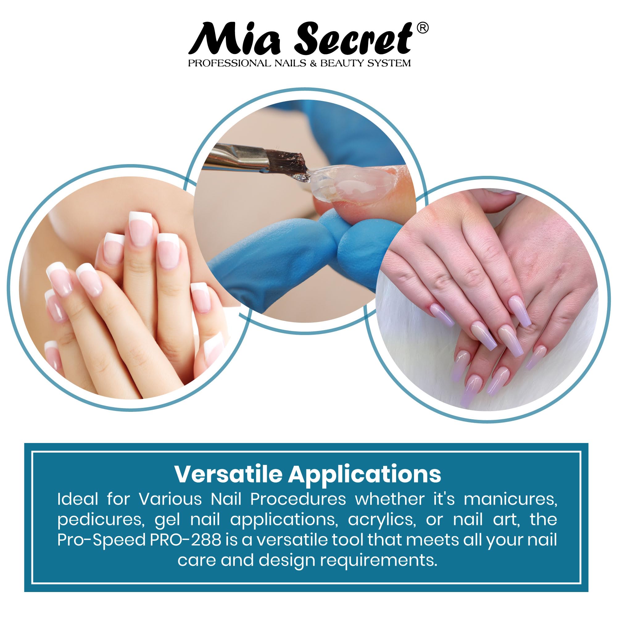 MIA SECRET Professional Nail Drill Machine - 30,000 RPM High Speed PRO-284 for Acrylic, Gel & Nail Art | Perfect for Salon & Home Manicure/Pedicure