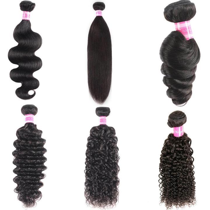 Premium 100% Natural Black Human Hair Bundles - 8 to 30 Inches - Virgin Hair Weave Extensions for Straight, Wavy & Curly Styles - Perfect for Daily Wear, Styling & Special Occasions