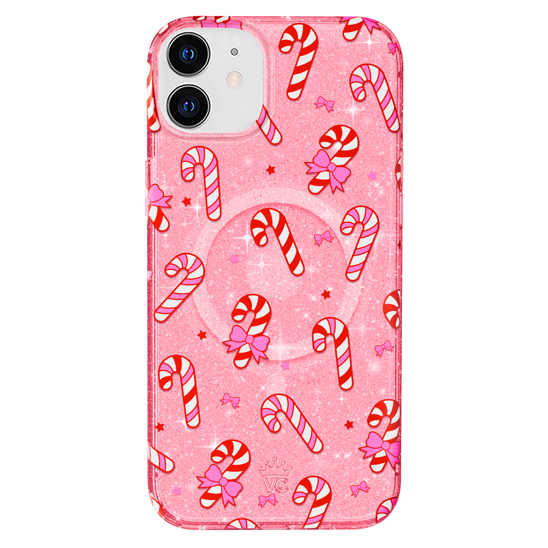 Pink Peppermint Princess iPhone Case - Cute Floral Design Protective Cover for iPhone 13/14/15 - Perfect for Girls, Teens & Women - Great Gift for Birthday, Christmas & Everyday Use