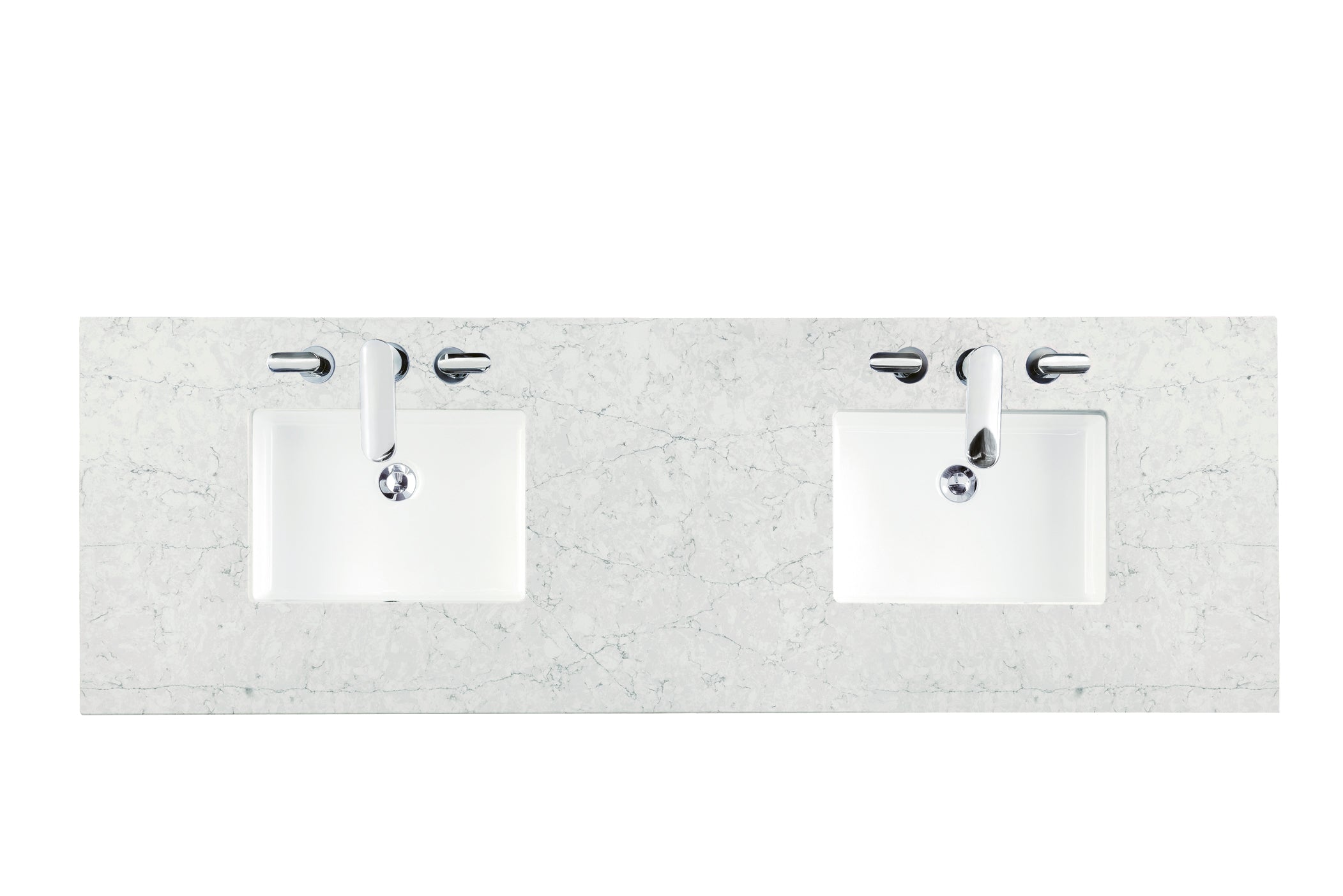 Mykonos 72 Inch Double Vanity Bathroom Cabinet with 3CM Eternal Jasmine Pearl Quartz Countertop - Cinnamon Finish for Modern Bathroom Remodel & Master Bath Upgrade