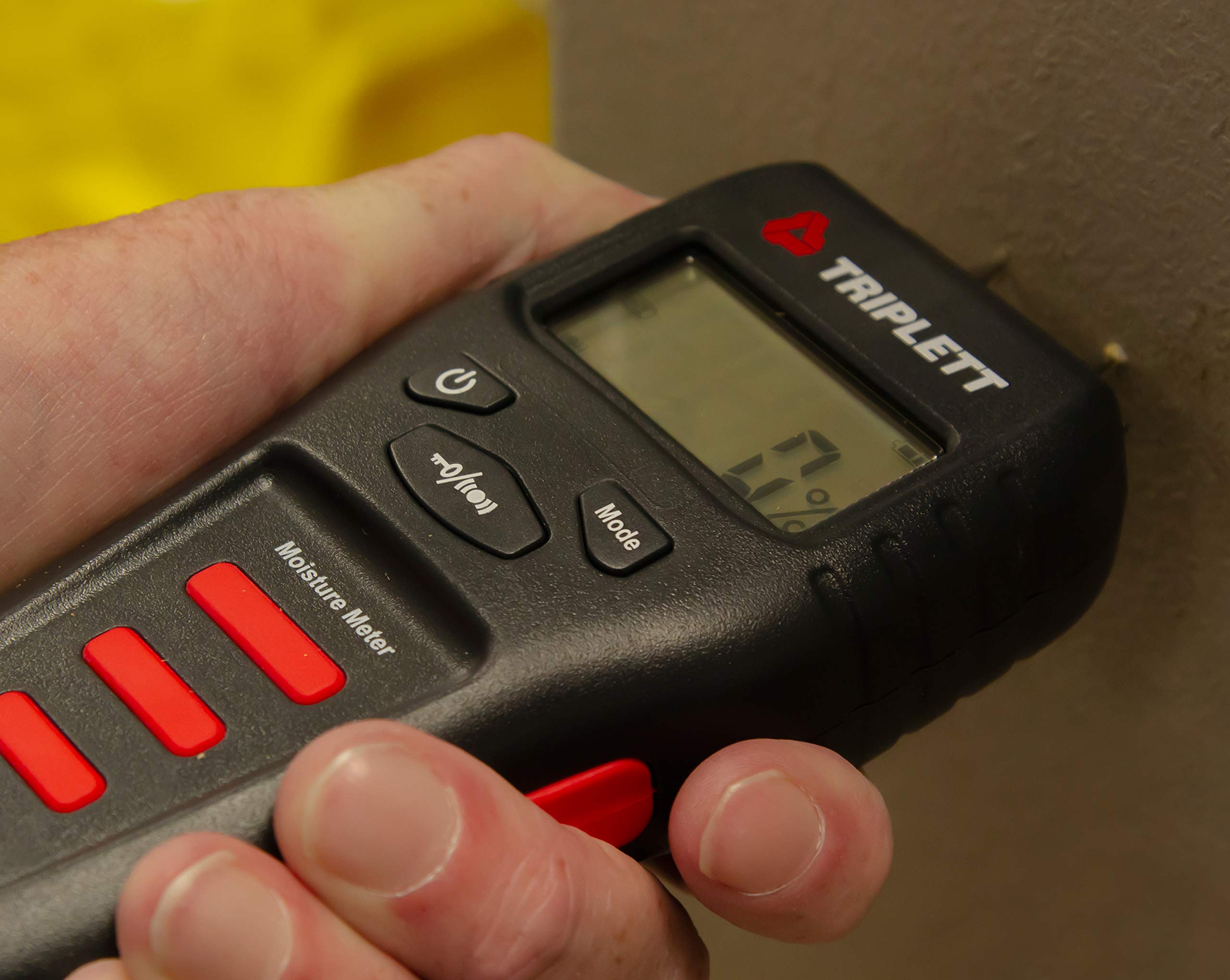 Triplett MS150 Pin/Pinless Moisture Meter for Wood, Drywall, Concrete - Digital Non-Invasive Water Detector with Audible Alert - Perfect for Home Inspection, Flooring Installation & Construction Projects