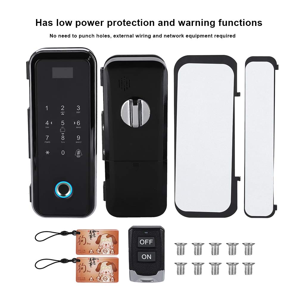 Smart Fingerprint Door Lock with Keypad - Electronic Keyless Entry, Remote Control & Password Access for Home Security - Ideal for Apartments, Offices & Glass Doors