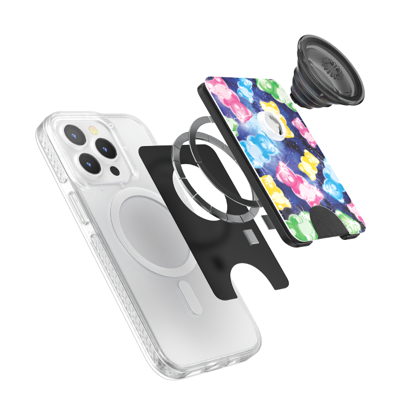 Gummy Galaxy PopWallet+ for MagSafe - Secure & Stylish Phone Grip with Wireless Charging | Perfect for iPhone 12/13/14, Daily Commute & Hands-Free Convenience