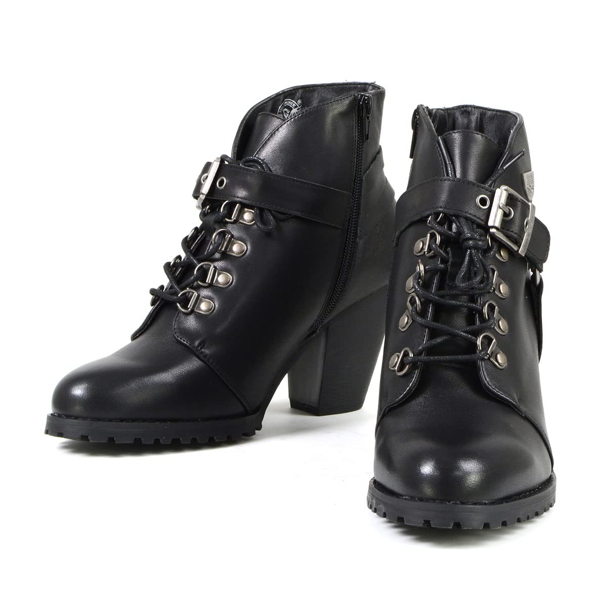 Milwaukee Leather Women's Premium Leather Motorcycle Boots - Classic Biker Style for Casual Riding & Fashion | Durable & Comfortable for Daily Wear & Motorcycle Adventures