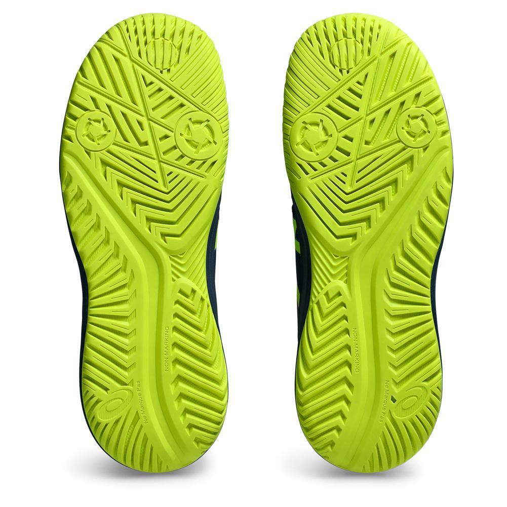 Juniors' Gel Resolution 9 GS Tennis Shoes - Mako Blue & Safety Yellow | Lightweight Performance Court Shoes for Kids | Perfect for Tennis, Volleyball & Indoor Sports