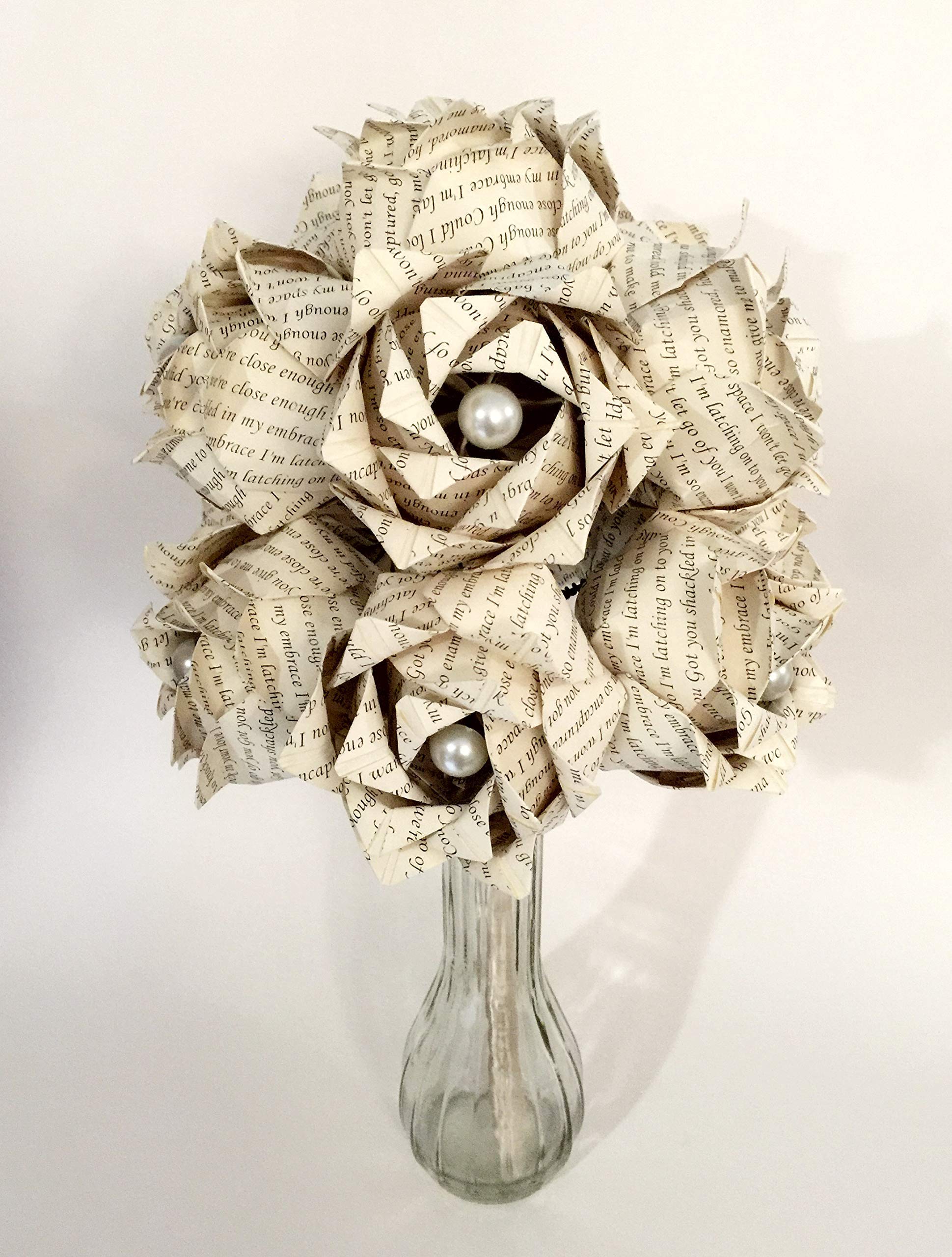 Custom Handmade Paper Roses - Wedding Bouquet & Anniversary Gift