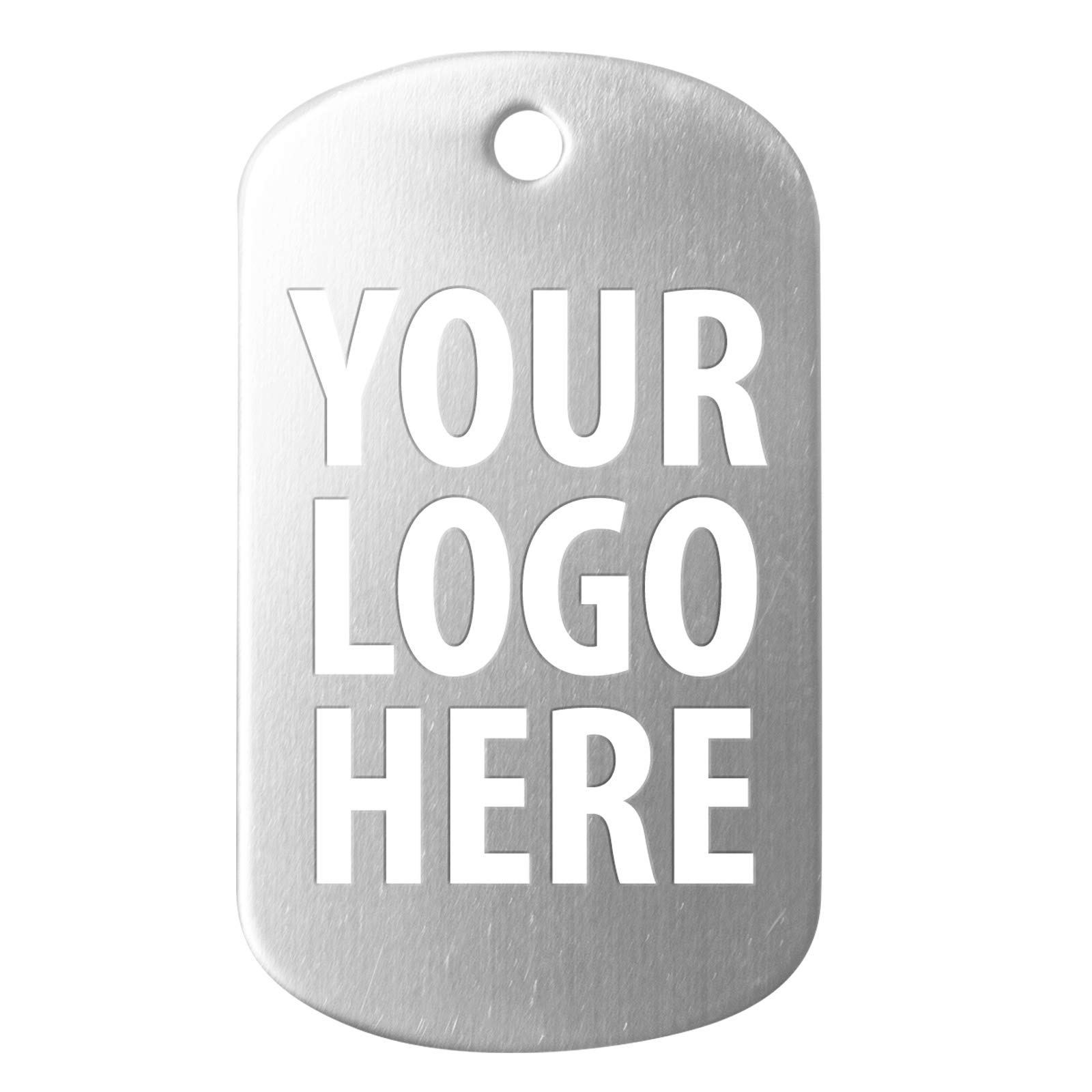 Custom Bulk Aluminum Military Dog Tags with Your Logo - Silver (100 Pack) - Perfect for Pet ID, Military Use, and Personalized Gifts