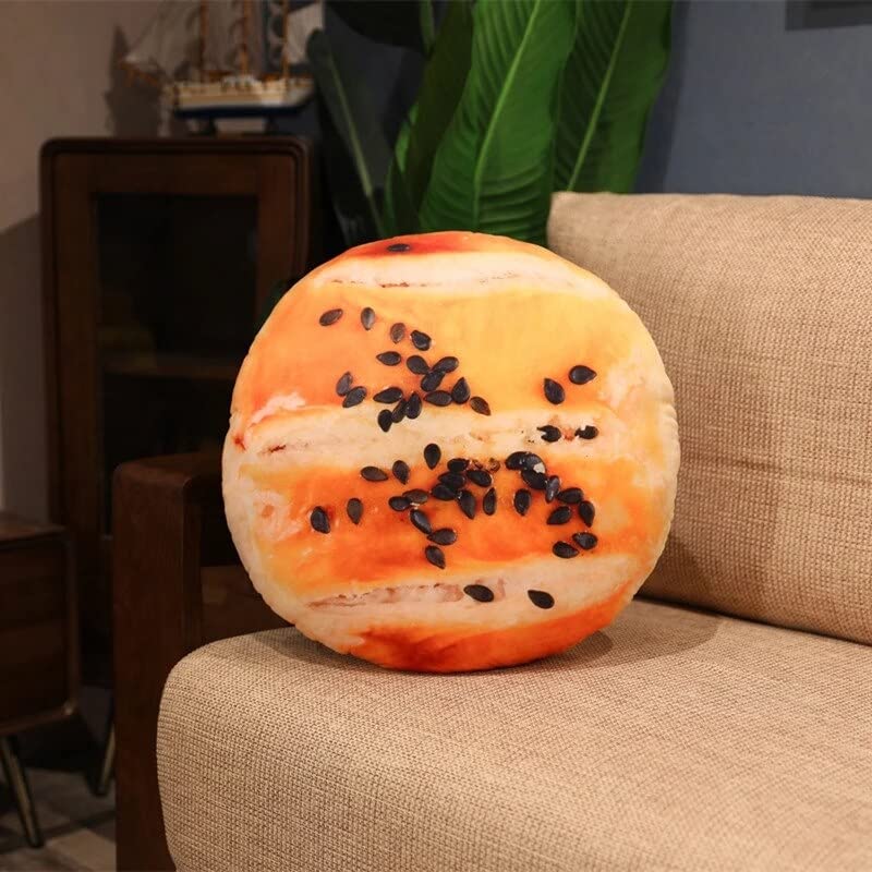Realistic Food Plush Pillows - Hot Dog, Bread, Pizza, Hamburger & Pancake Cushions - Soft Simulated Snack Decor & Backrest for Bedroom, Living Room & Game Room (Pizza Style)