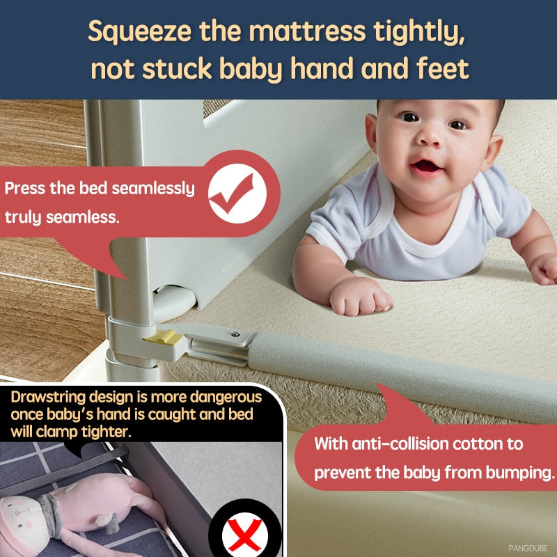 Adjustable Baby Safety Bed Rail - Childproof Bed Barrier for Toddlers & Infants | Secure Sleeping Solution for Cribs, Bunk Beds & Twin Beds