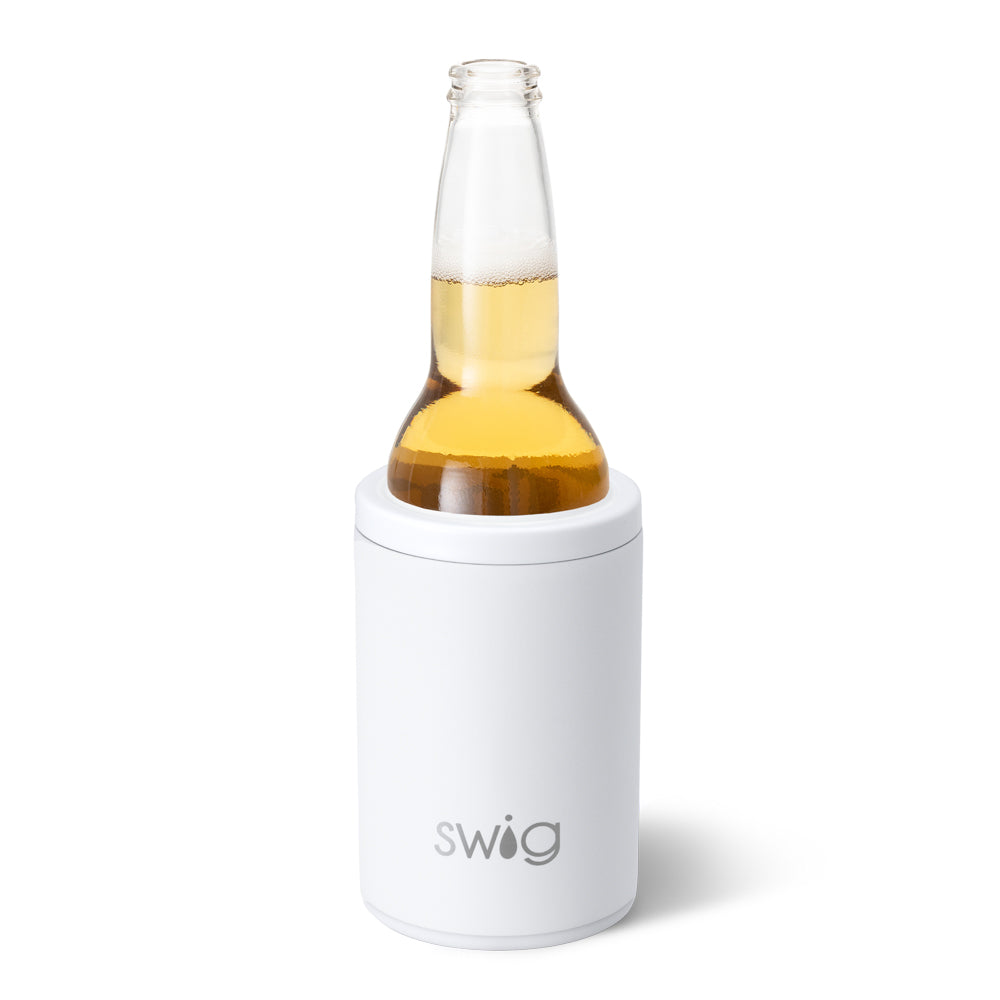 Premium White Can & Bottle Cooler - 12oz Insulated Sleeve for Beer, Soda & Beverages - Perfect for Parties, BBQs & Outdoor Events