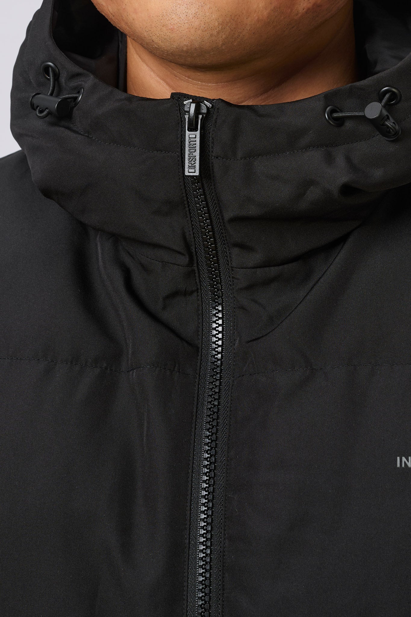 INSPORT Men's Hooded Puffer Jacket - Lightweight Winter Coat, Waterproof Windbreaker for Outdoor Activities | Black | Cold Weather, Hiking, Camping, Travel