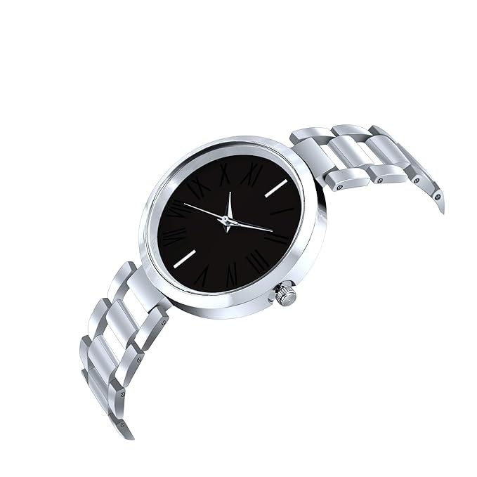 LAKSH Women's Stainless Steel & Rubber Strap Digital Analog Watch Combo (SR-841 AT-841) - Fashionable Dual Strap Design for Everyday Wear, Sports & Casual Outfits