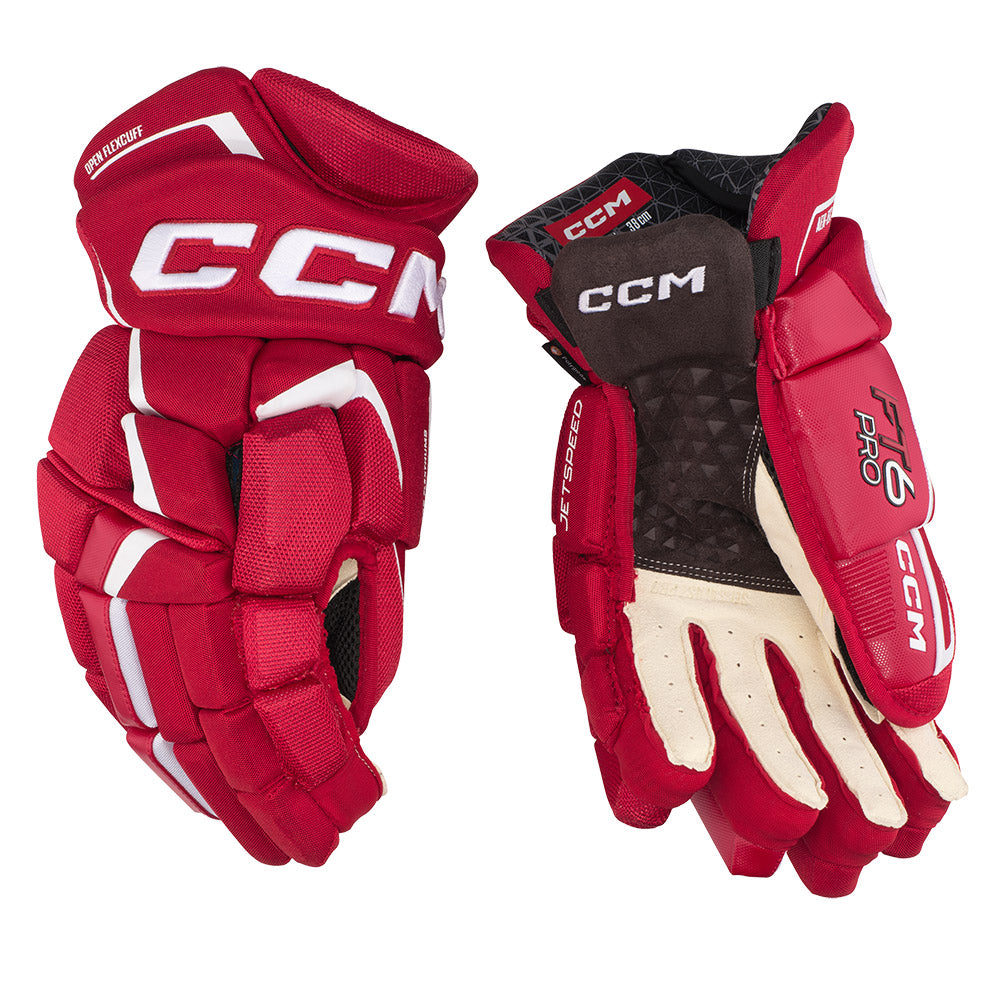 CCM Jetspeed FT6 Pro Senior Ice Hockey Gloves - High-Performance Protective Gear for Hockey Players - Perfect for Games, Training & Competitive Play