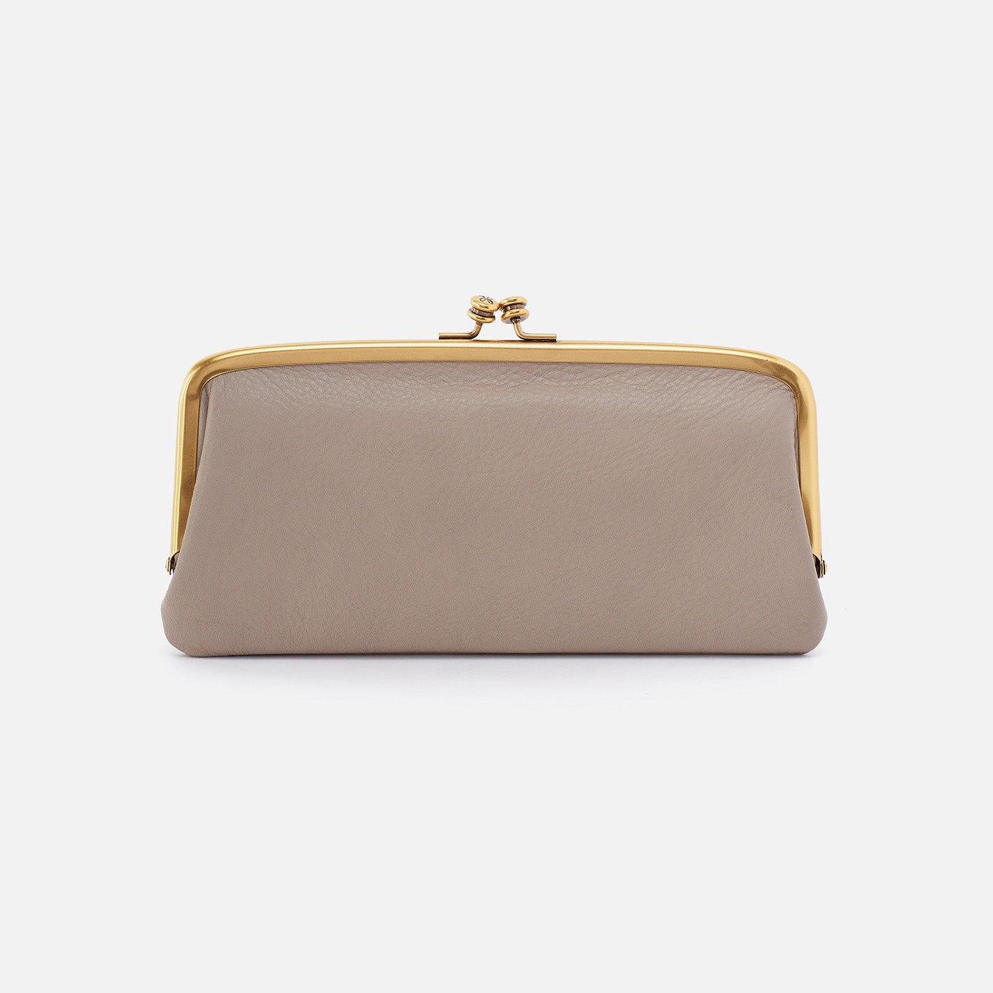 Cora Large Frame Wallet in Pebbled Leather - Taupe Color | Premium Women's Leather Wallet for Everyday Use & Travel