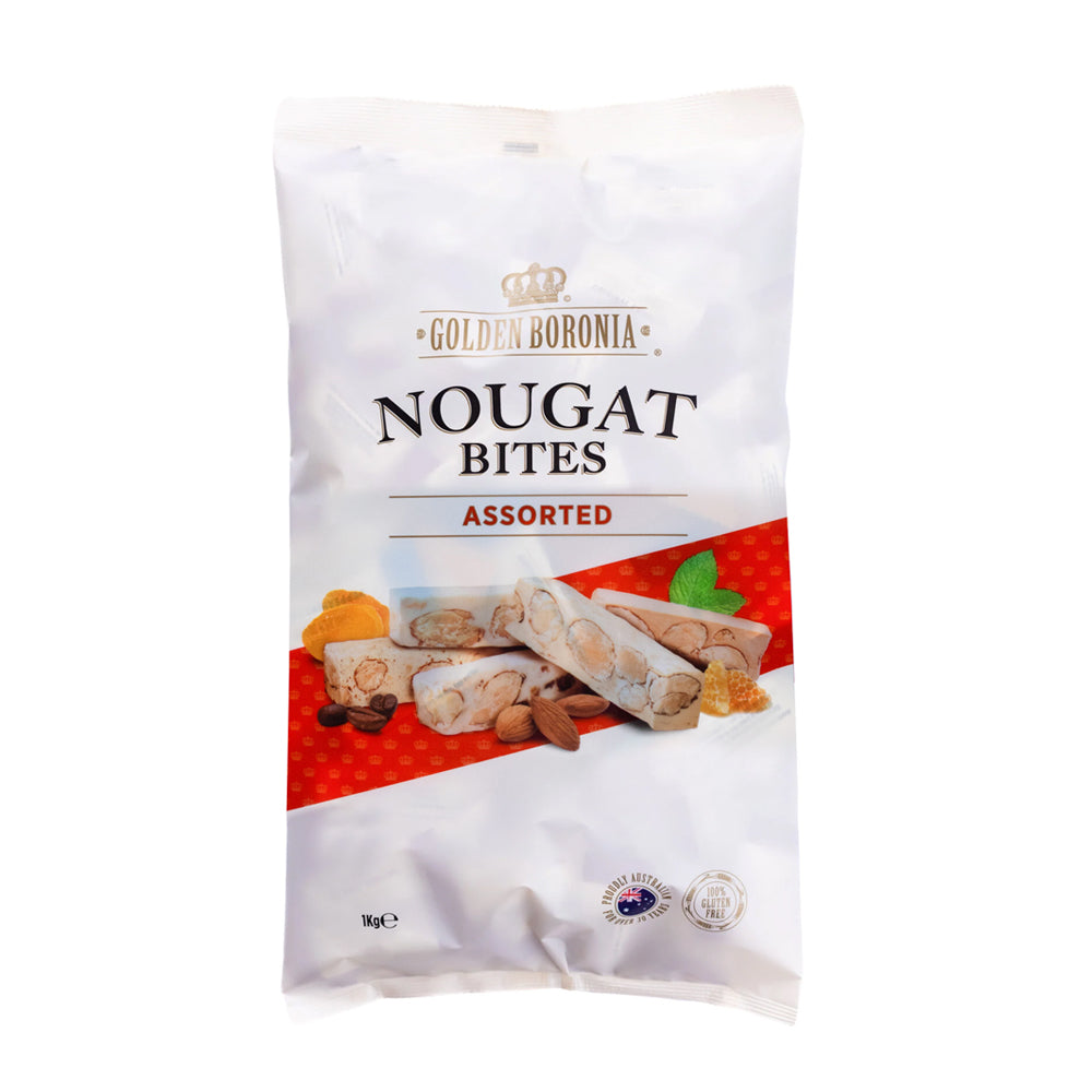 Premium Golden Boronia Nougats 1KG - Assorted Flavors in New Packaging | Gourmet Gift, Party Treats & Holiday Snacks