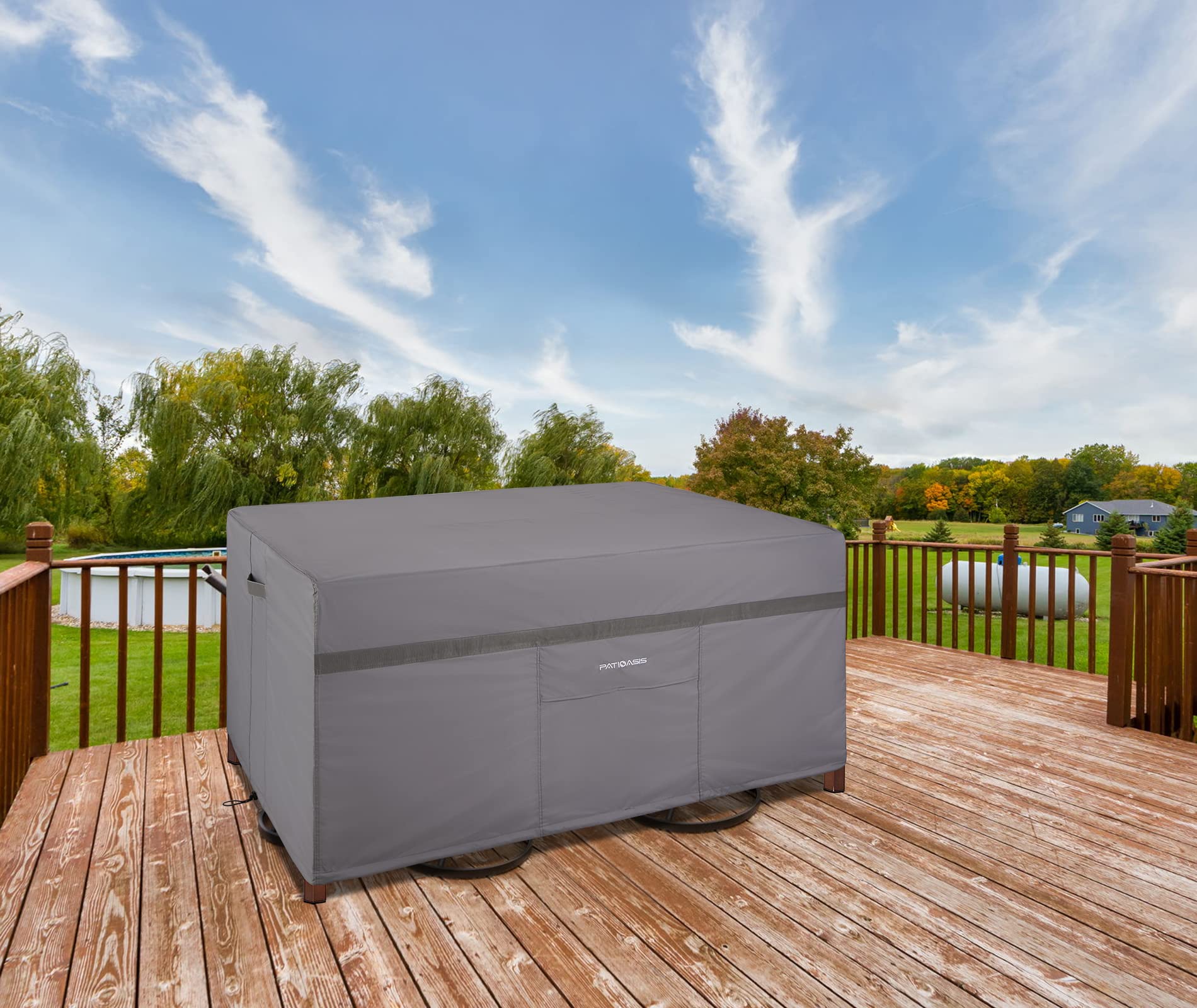 600D Oxford Waterproof Outdoor Rectangle Table Cover - 127