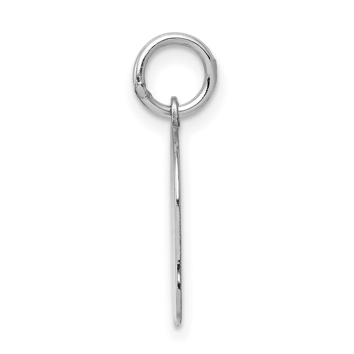 14K White Gold Engravable Girl Charm - 18mm x 13mm Medium Left-Facing Pendant for Necklace, Bracelet & Jewelry Making | Perfect Gift for Birthdays, Anniversaries & Special Occasions