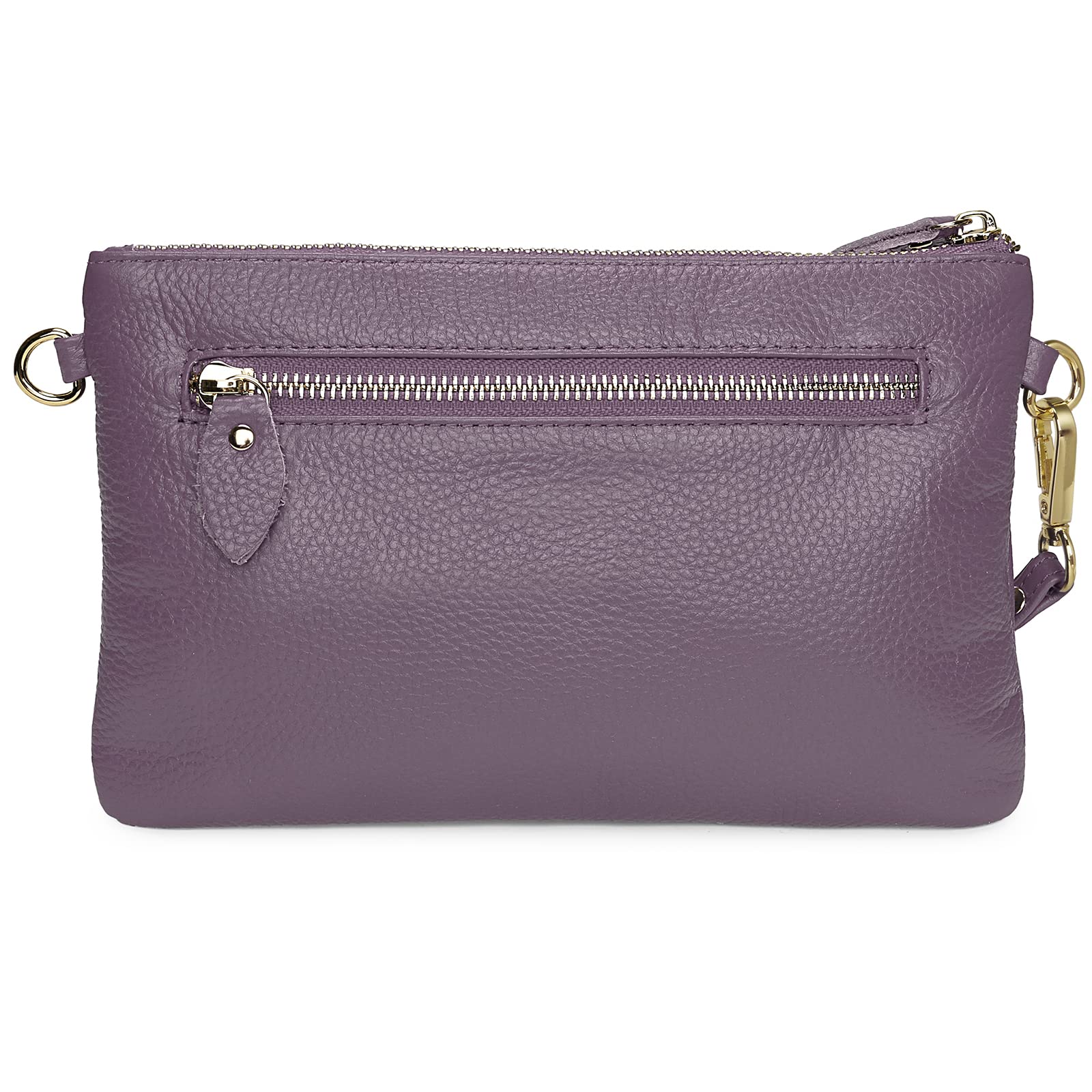 Uromee Genuine Leather Wristlet Wallet Clutch Purse for Women - Crossbody Bag with Detachable Shoulder Chain - Perfect for Parties, Travel & Everyday Use
