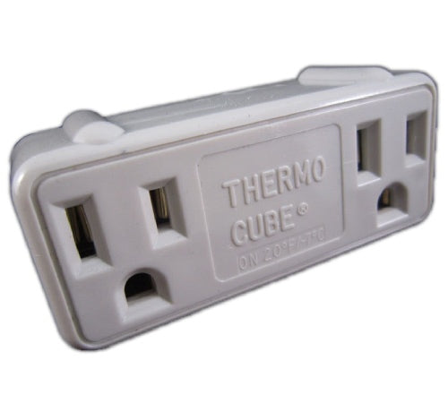 Thermo Cube TC-2 Thermostat Controlled Outlet - Energy Saving Automatic Switch for Heaters, Pumps & Outdoor Use in Winter