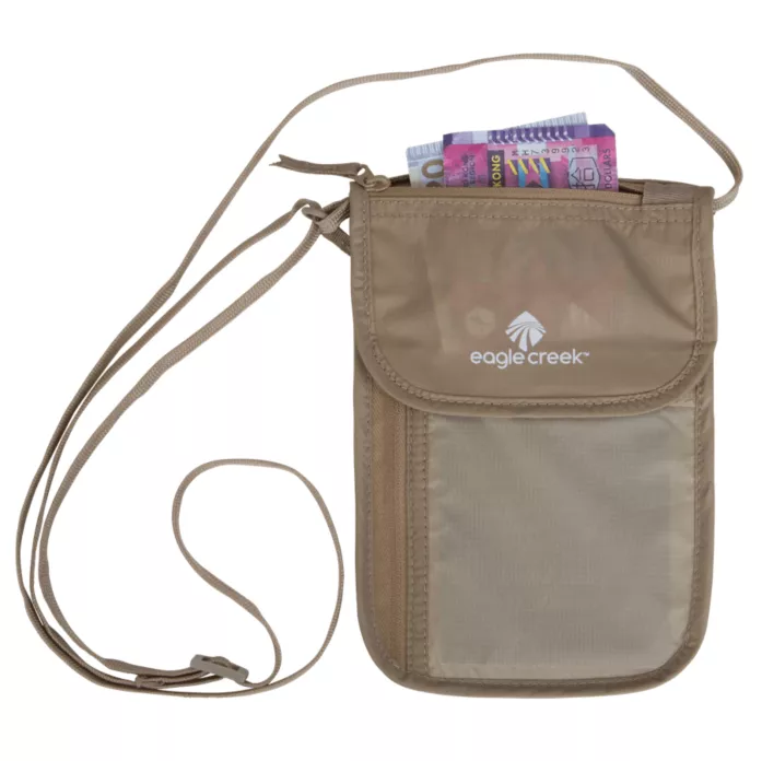 Eagle Creek Undercover Neck Wallet Deluxe - RFID Blocking Travel Money Belt for Men & Women - Secure & Lightweight for Airports, Hiking, and International Trips
