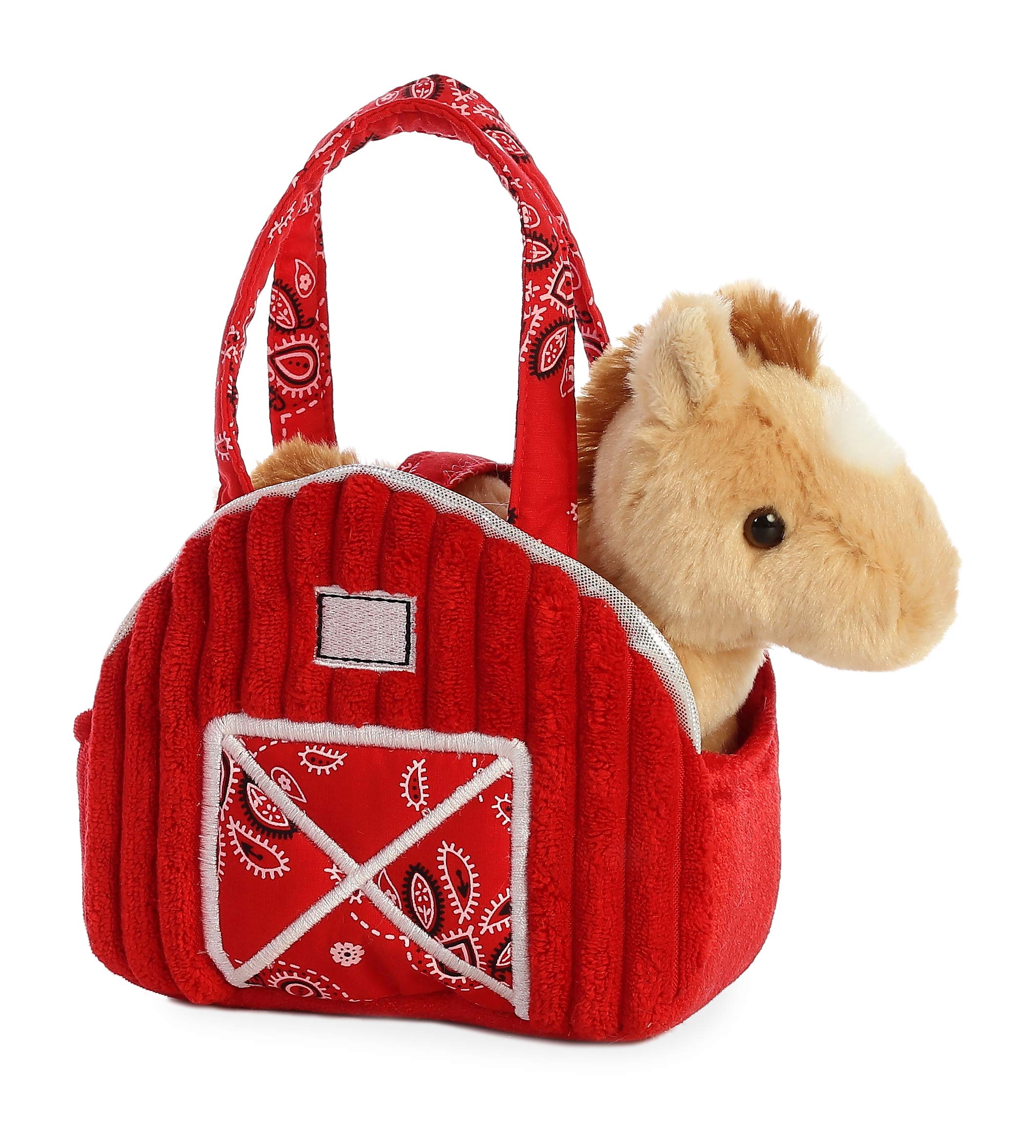Aurora® Fashionable Fancy Pals™ Red Barn Horse Plush Toy - 7 Inch Soft Stuffed Animal for Kids, Cute Collectible Gift for Girls & Boys - Perfect for Bedtime, Travel & Playtime