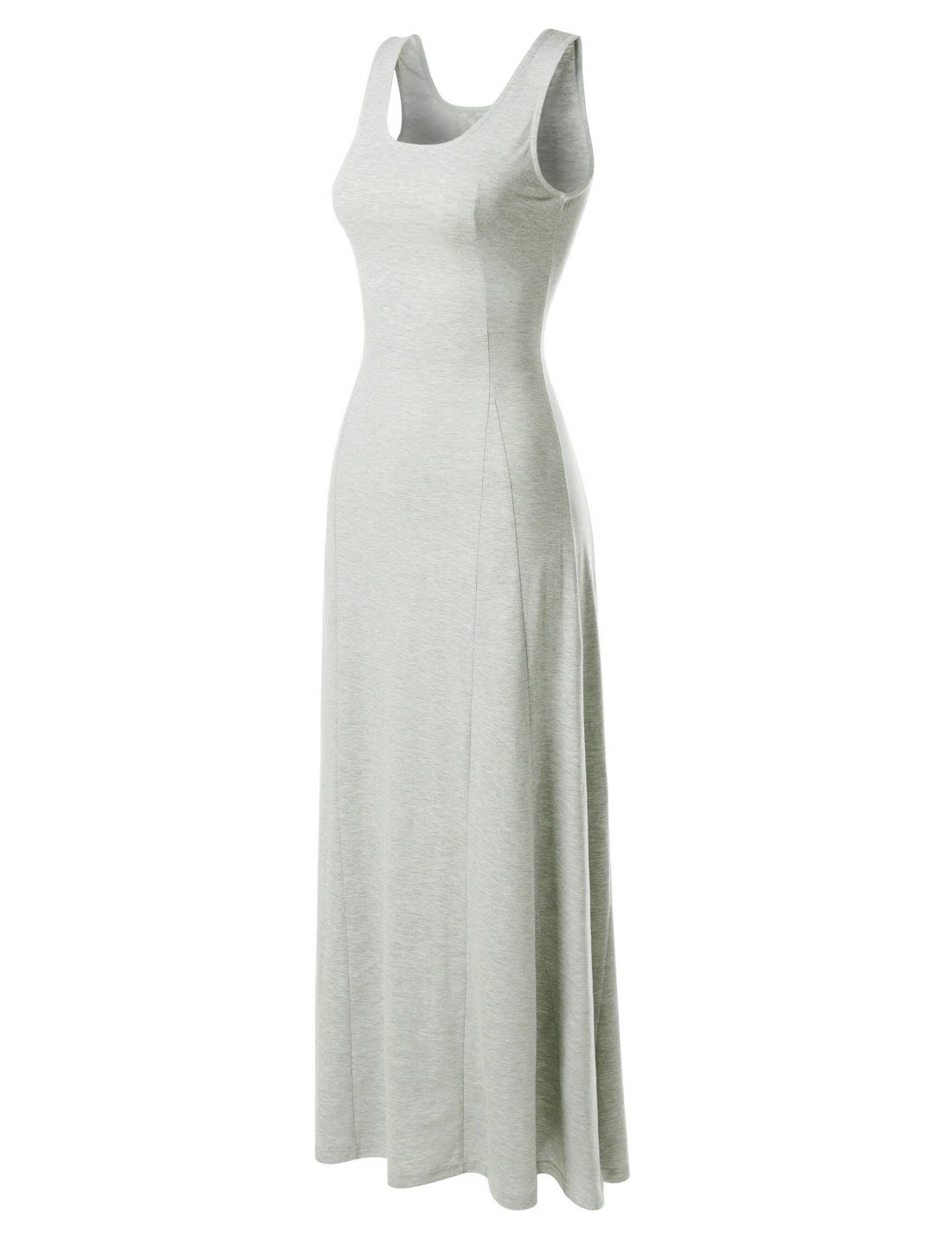 TheLees Women's Fitted One-Piece Soft Stretchy Sleeveless Maxi Dress - Flattering Summer Beach Dress for Vacation, Party & Casual Wear