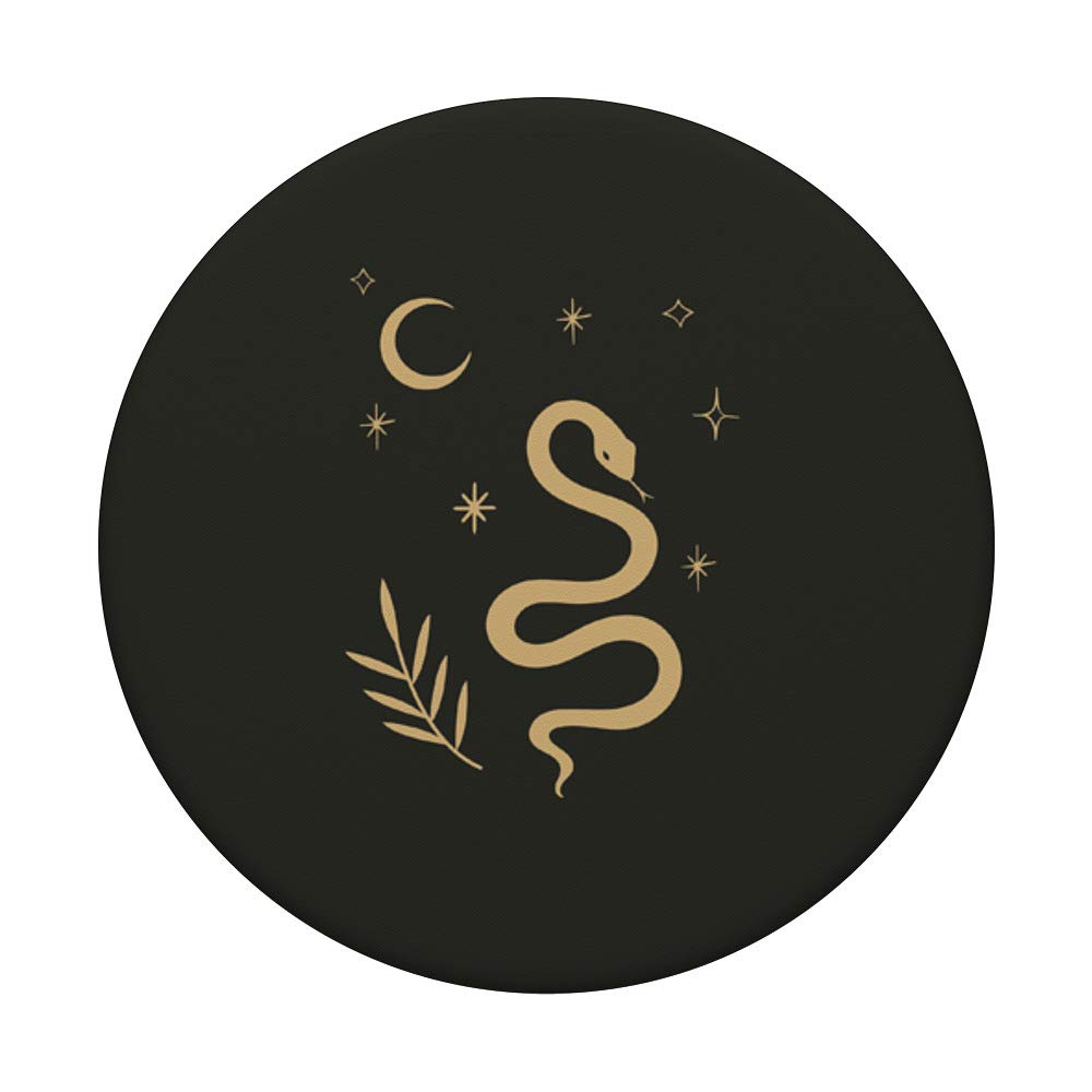 Mystical Snake Moon Stars Magic PopSockets PopGrip - Swappable Phone Grip for iPhone, Samsung & Tablets | Perfect for Gaming, Photography & Everyday Use