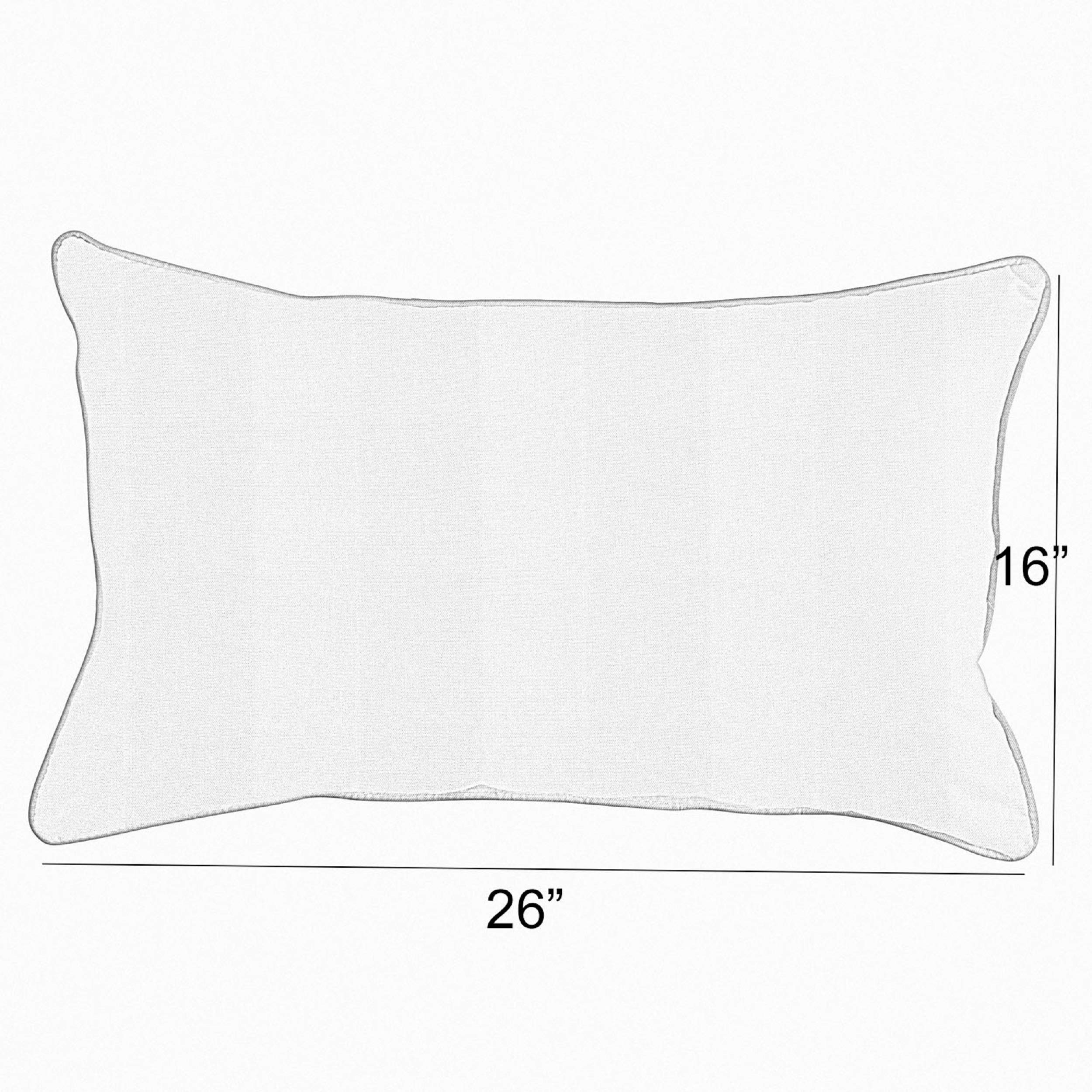 Sorra Home x Sunbrella - 2 Pack Lumbar Pillows, Canvas Spa Green/Blue & Lido Stripes - Perfect for Sofa, Bed, or Outdoor Patio Decor