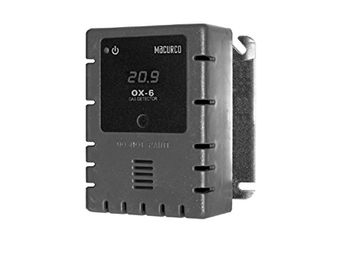 OX-6 Oxygen O2 Gas Detector - Low Voltage Fixed Gas Monitor Controller & Transducer for Industrial Safety, Confined Spaces, and Air Quality Monitoring