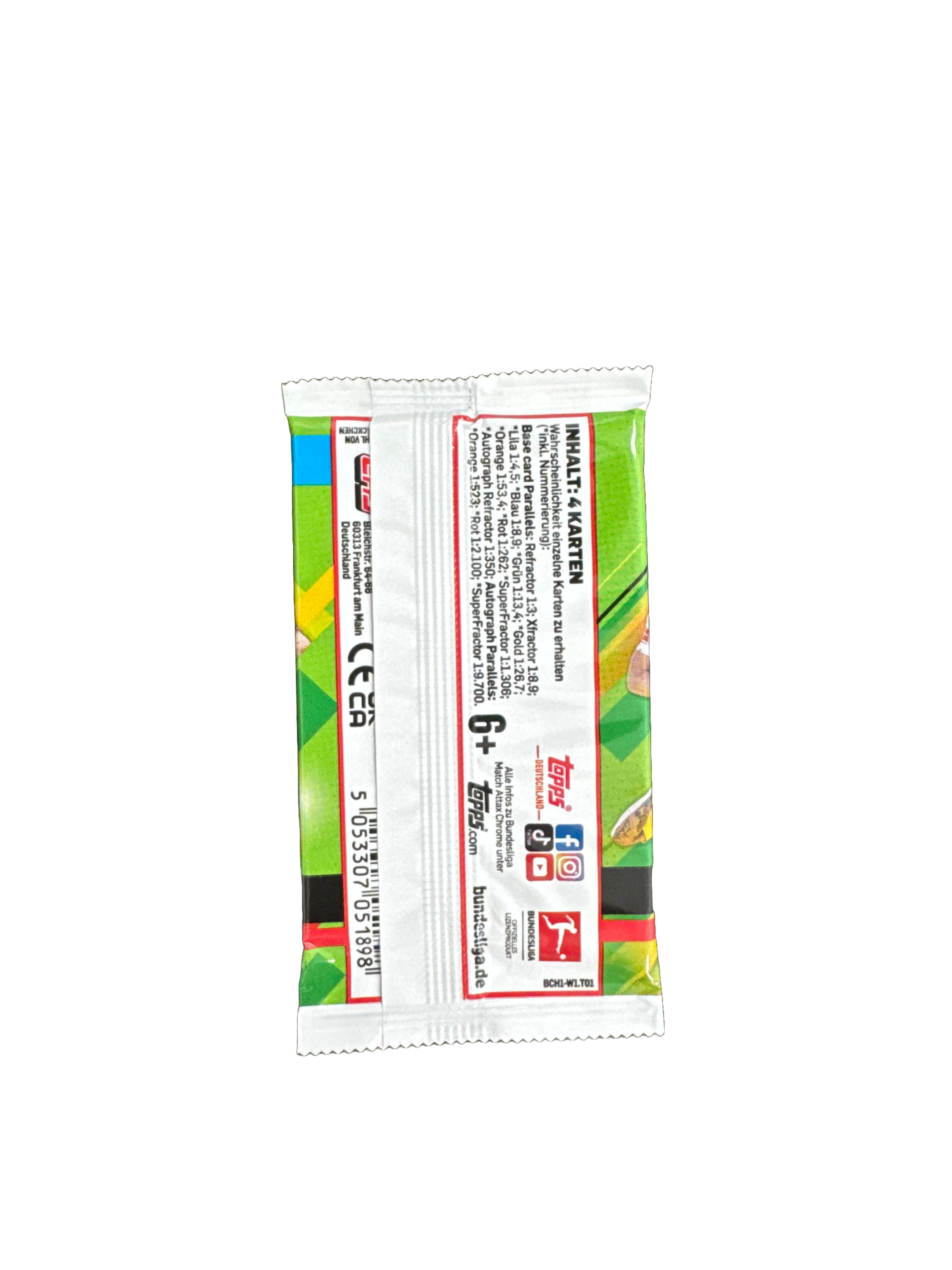 Topps Chrome Match Attax Bundesliga 2020-21 Soccer Trading Cards Single Pack - Collectible Football Player Cards for Fans & Collectors | Perfect for Trading, Gifts, and Display