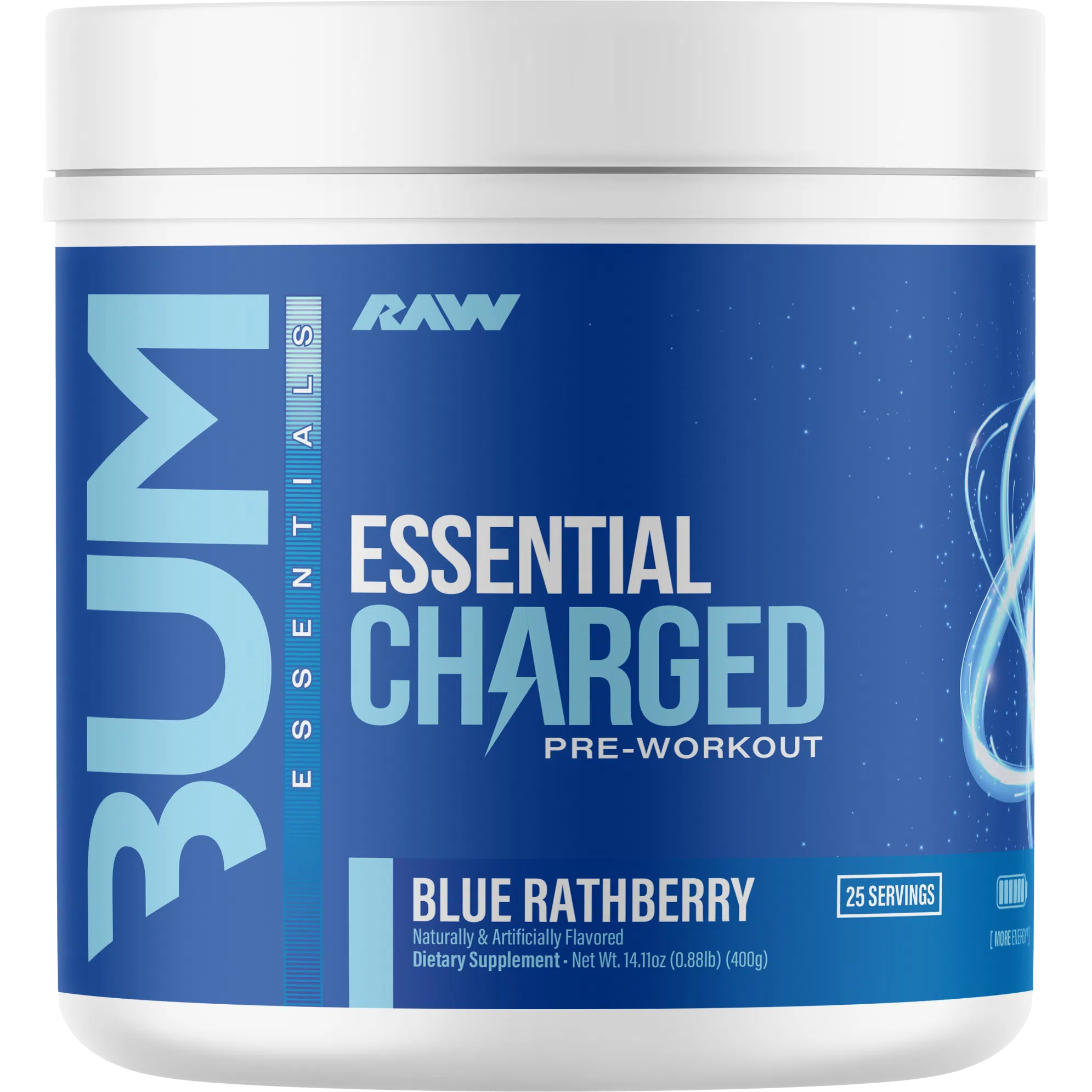 CBUM Essential Charged Pre Workout Powder - RAW Nutrition Premium Workout Supplement for Energy, Focus & Muscle Pump | Best for Gym, Bodybuilding & Fitness Training