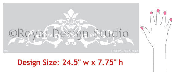 Arabesque Ceiling Stencil for Home Decor - Reusable DIY Painting Template for Walls, Furniture & Crafts - Perfect for Bedroom, Living Room & Wedding Decorations