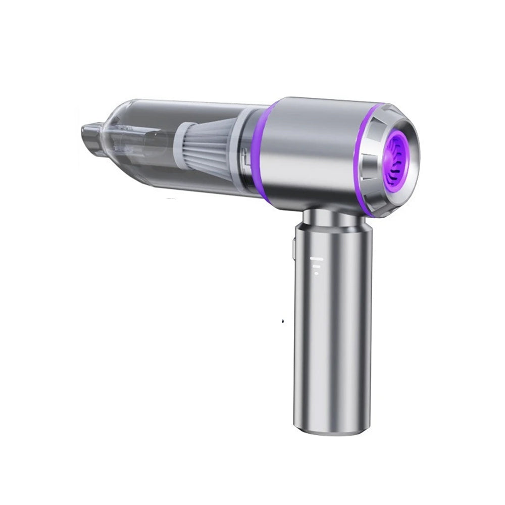 ANYCO Anymob Basic Mini Handheld Vacuum Cleaner - Compact Cordless Rechargeable Dust Buster with 4 Filters & Dust Bag (Purple) - Perfect for Car, Home, Office & Pet Hair Cleaning