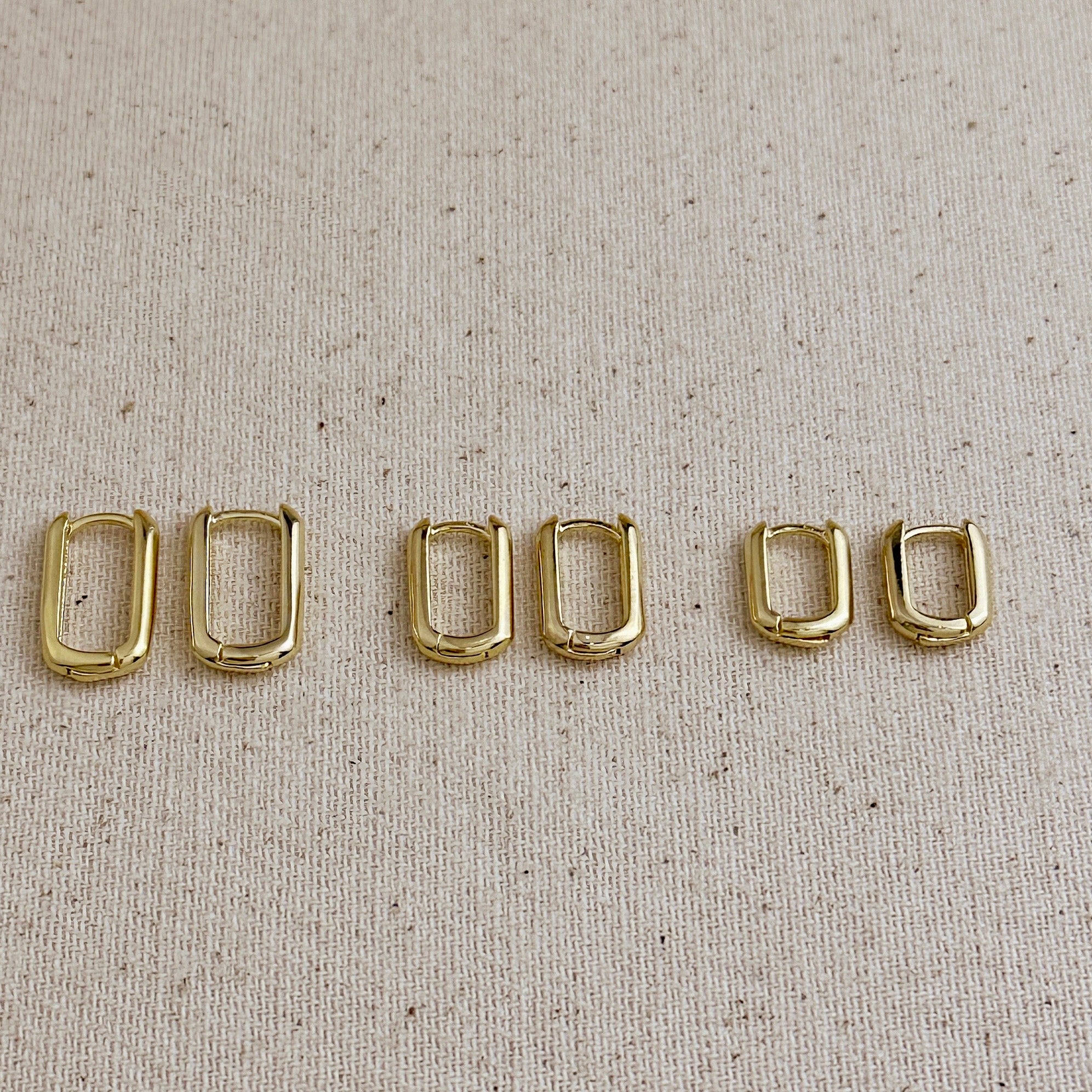 18K Gold Filled Oblong Hoop Earrings for Women - Elegant Dangle Earrings for Everyday Wear, Party & Wedding Jewelry Gift