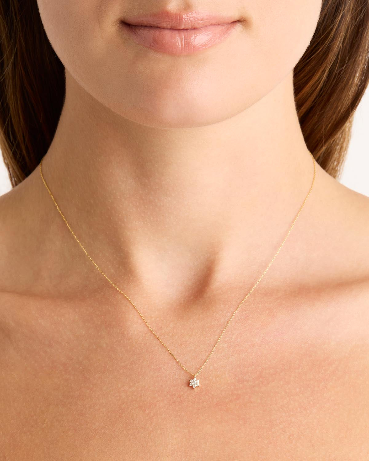 14K Solid Gold Crystal Lotus Flower Necklace for Women - Elegant Boho Pendant Jewelry Gift for Birthday, Anniversary & Special Occasions | Perfect for Yoga, Meditation & Spiritual Wear