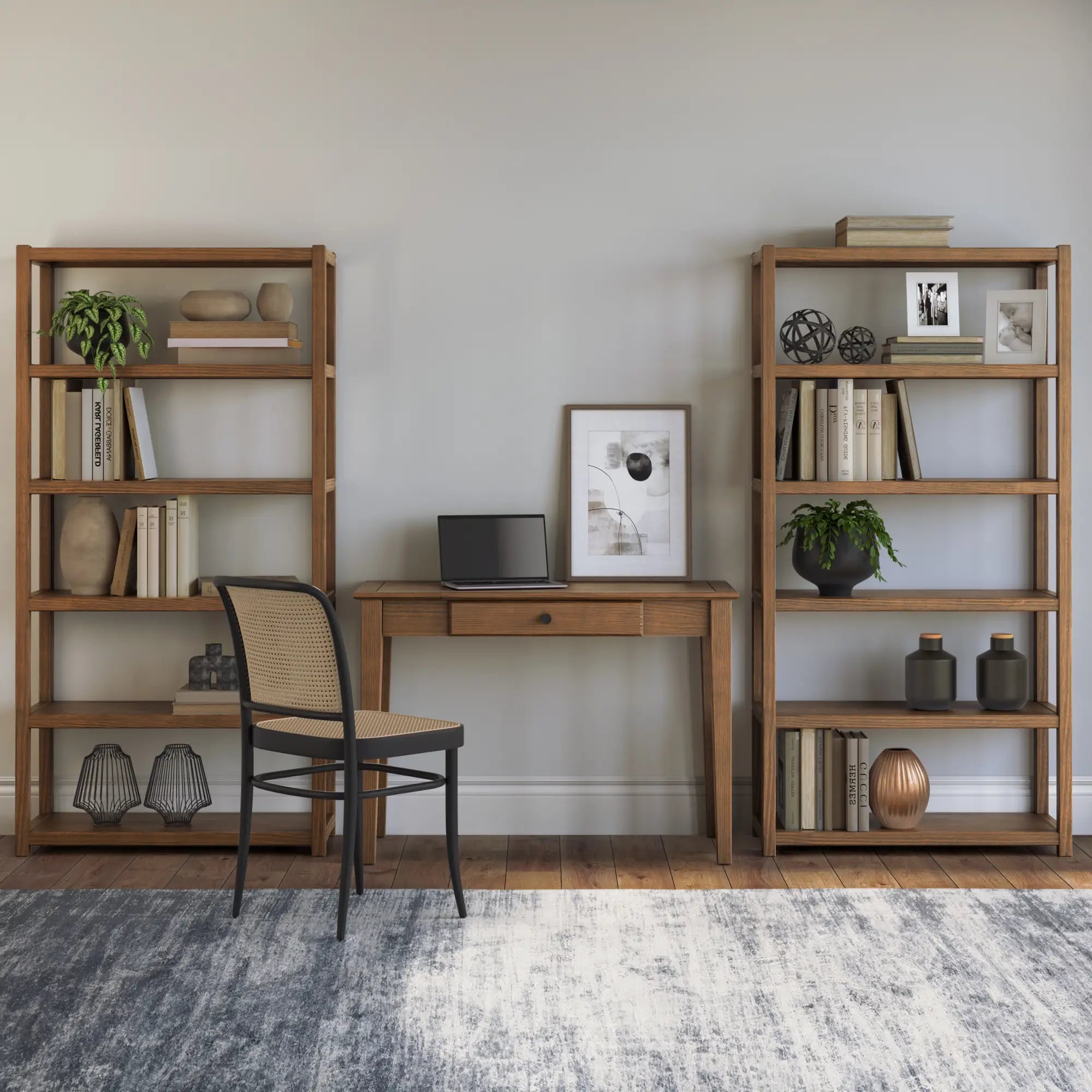 Greenport 3-Piece Home Office Set - Ergonomic Desk, Chair & Storage Shelf for Small Spaces | Perfect for Remote Work, Study & Productivity | Modern Workspace Furniture for Home & Office