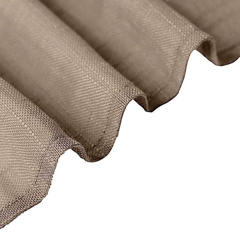 Premium 120 Round Faux Burlap Polyester Tablecloth - Waterproof & Wrinkle-Resistant for Dining, Parties, and Outdoor Events