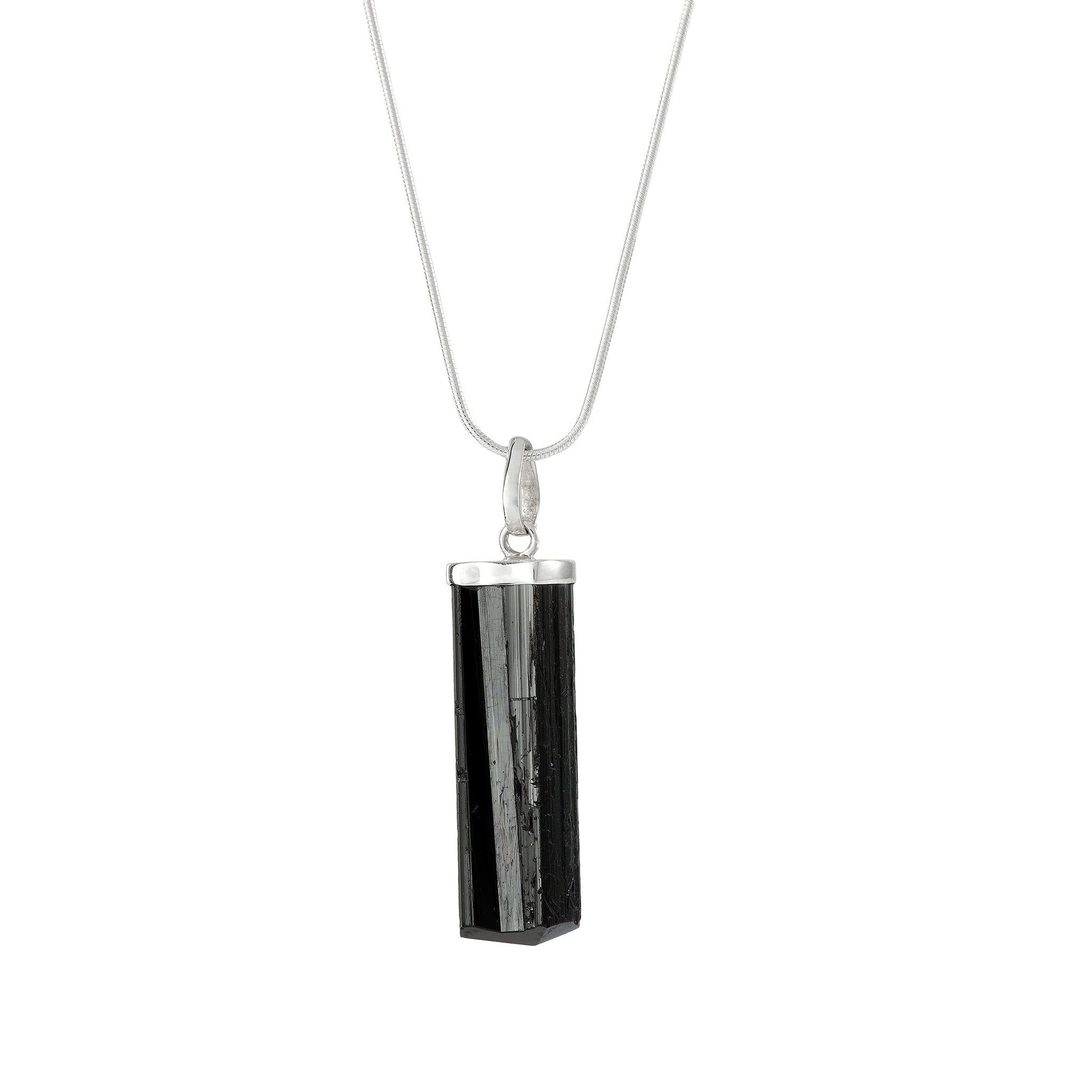 Black Tourmaline Crystal Pendant Necklace - Natural Healing Stone Jewelry for Protection & Positive Energy - Perfect for Meditation, Spiritual Healing & Everyday Wear