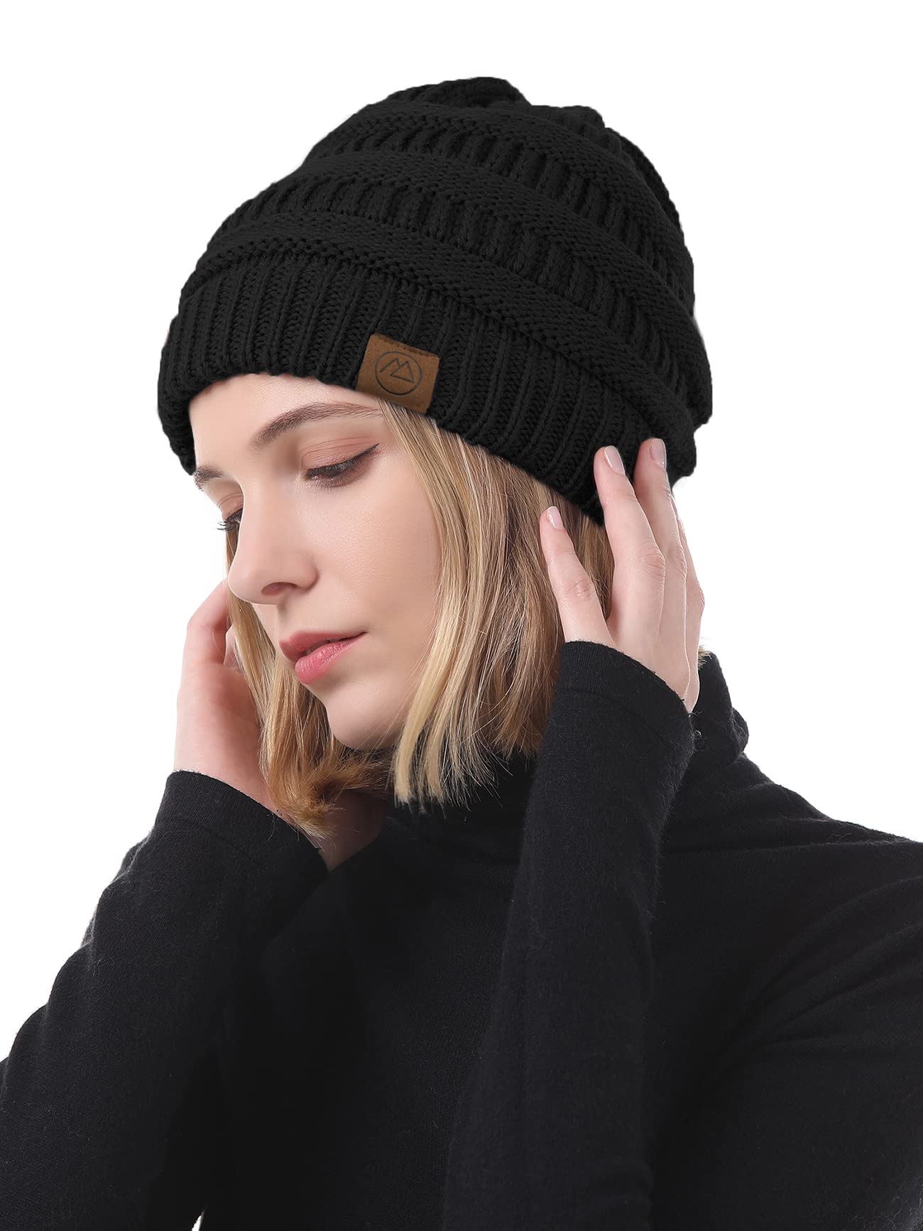 Women's Winter Hats 4-Pack - Chunky Knit Slouchy Beanie Set | Warm Fleece-Lined Beanie Caps for Cold Weather | Perfect for Skiing, Snowboarding & Outdoor Winter Activities