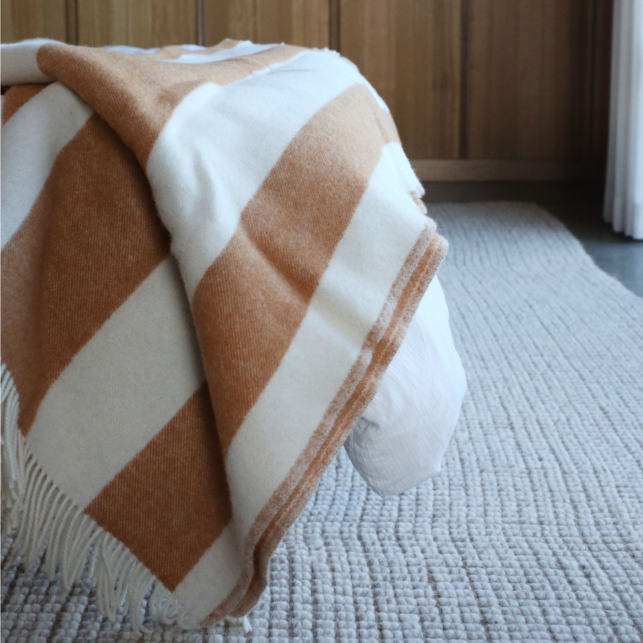 MAISON DEUX Premium Rough Stripe Throw Blanket - 51