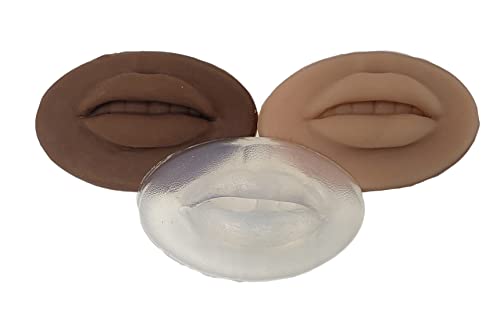 3D Flexible Silicone Practice Skin for PMU & Cosmetic Procedures - Realistic Open Mouth With Teeth Design, Melanin-Rich Training Tool for Tattoo Artists, Injectors & Aestheticians - Perfect for Microblading, Lip Filler & Botox Practice