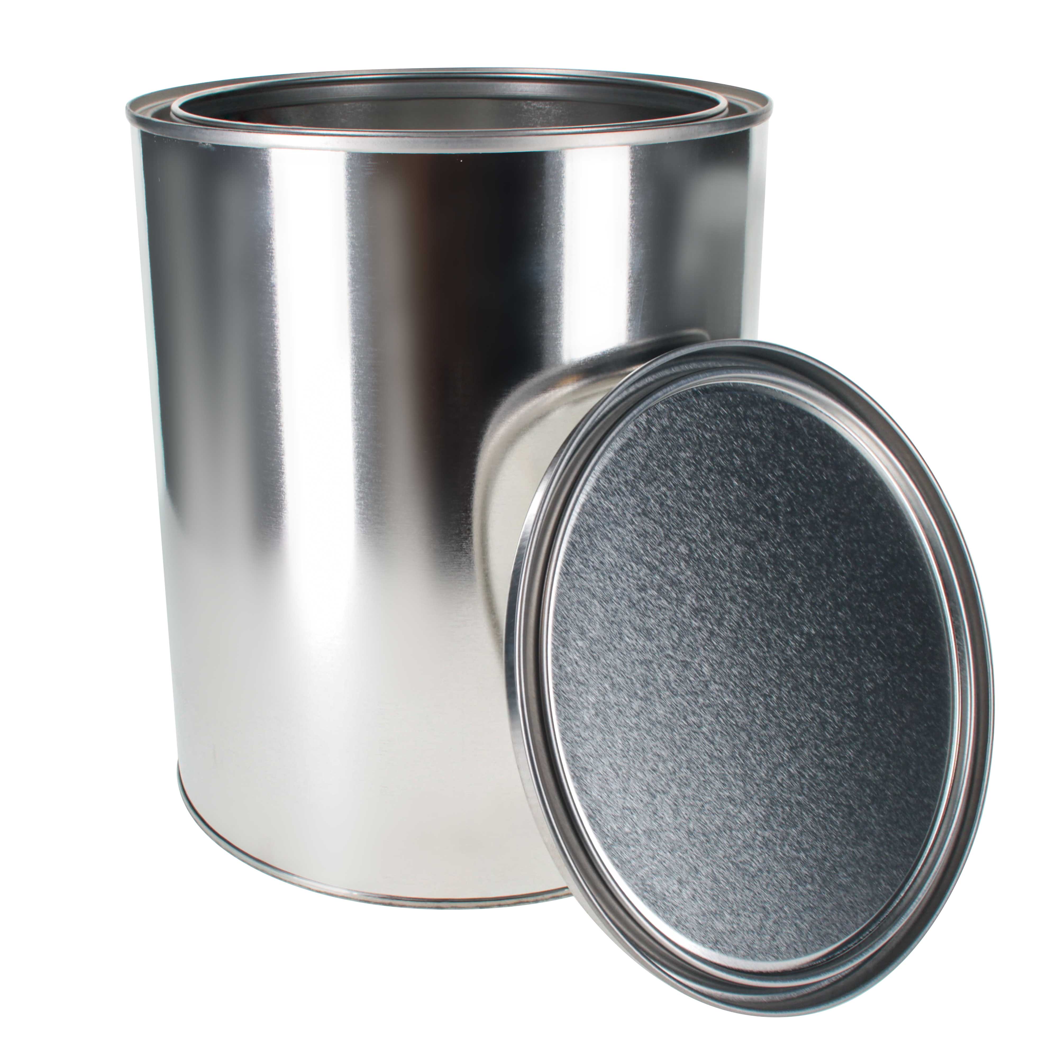 1 Gallon Unlined Empty Metal Paint Can with Lid - 128 fl. oz. Steel Storage Container for Oil-Based Paint, Automotive Fluids, Adhesives & Art Supplies | Triple Tight Seal for Secure Storage | Ideal for DIY Projects, Home Renovation & Workshop Use