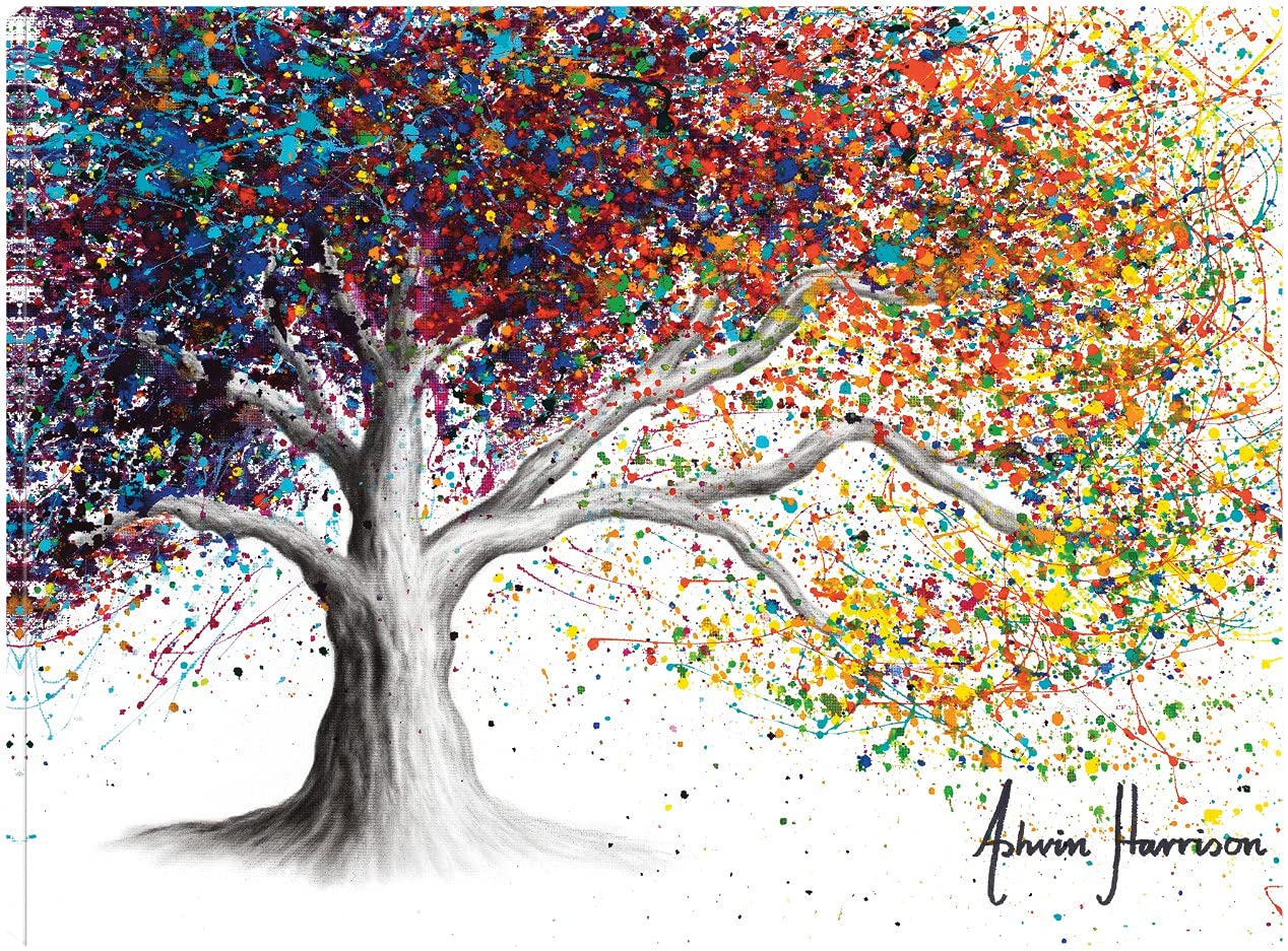 Ashvin Harrison 'The Colour of Dreams' Fine Art Canvas Wall Decor - 43x32 Inches - Ready to Hang - Modern Abstract Painting for Living Room, Bedroom, Office & Home Decor - Perfect for Gifts, Housewarming & Interior Design