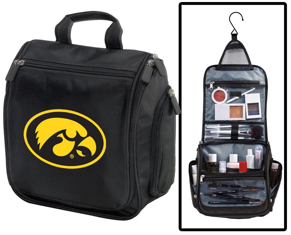 Iowa Hawkeyes Toiletry Bag - Hanging Travel Shaving Kit for Men & Women | Perfect for College Dorms, Gym, Camping & Weekend Getaways